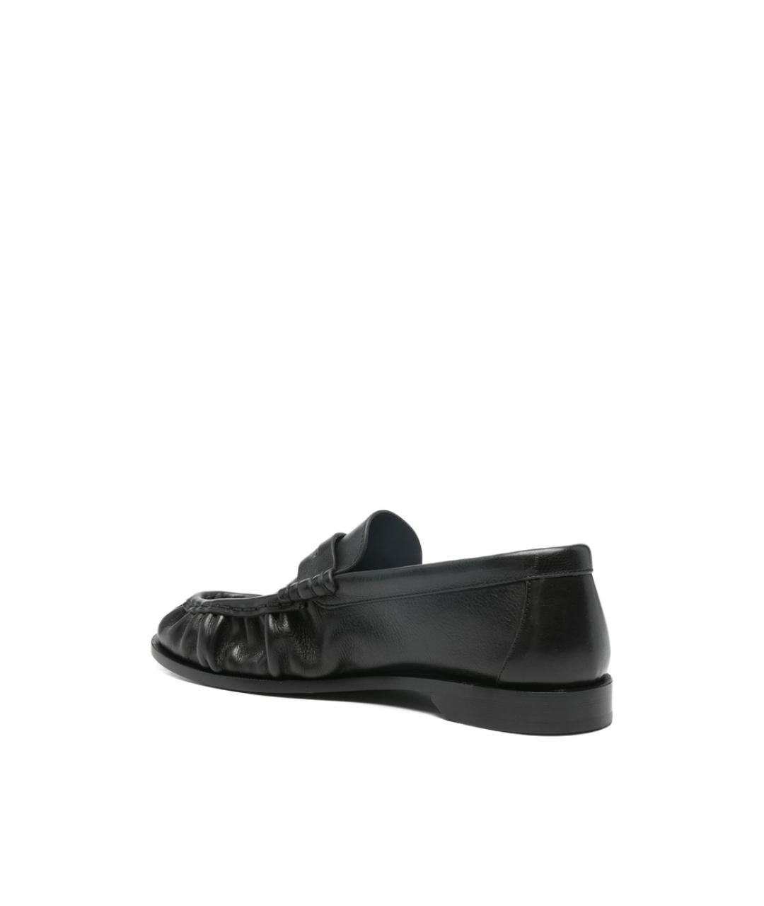 SAINT LAURENT Черные кожаные лоферы, фото 3