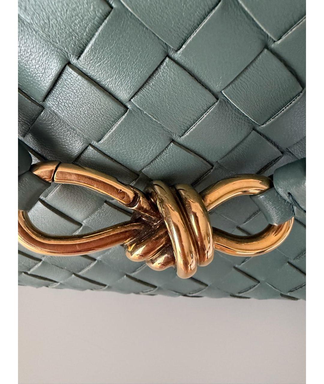 BOTTEGA VENETA Зеленая кожаная сумка с короткими ручками, фото 5