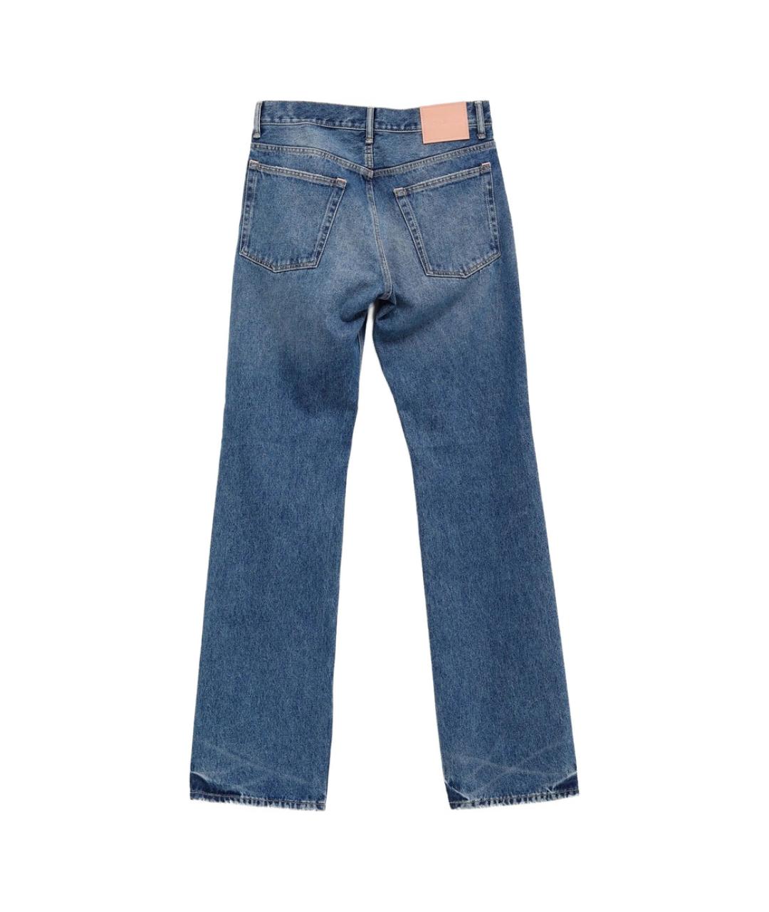 ACNE STUDIOS Синие хлопковые прямые джинсы, фото 2