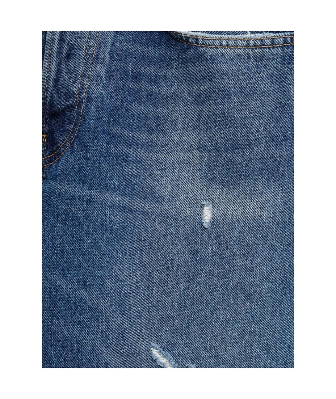 ACNE STUDIOS Синие хлопковые прямые джинсы, фото 3