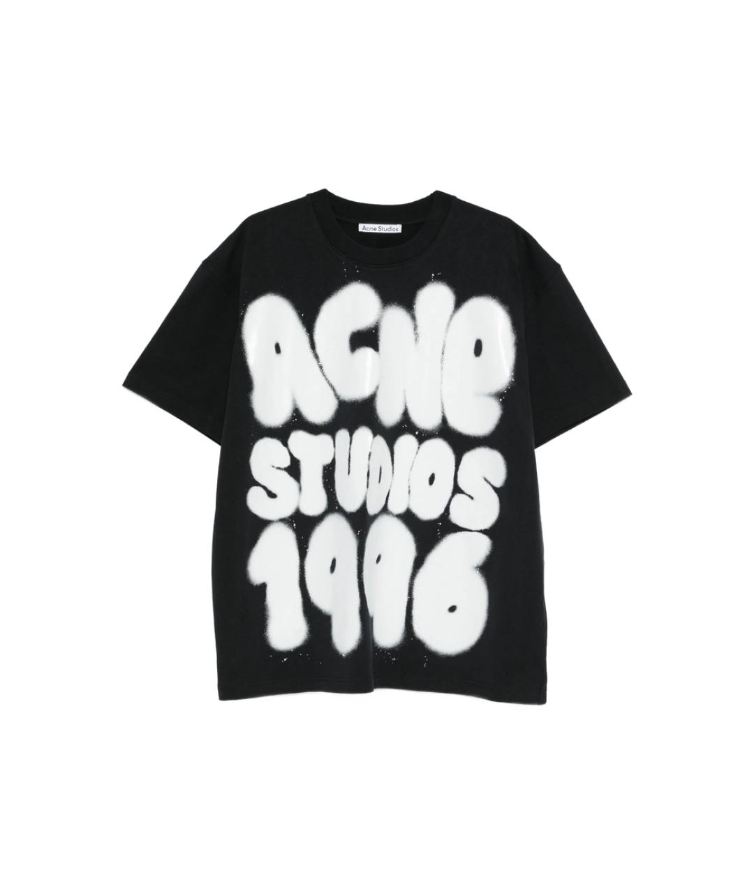 ACNE STUDIOS Черная хлопковая футболка, фото 1