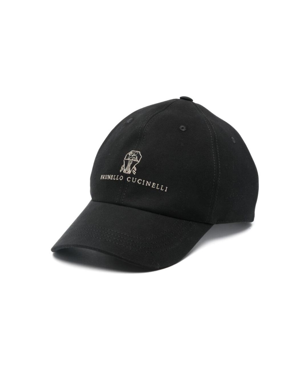 BRUNELLO CUCINELLI Черная хлопковая кепка/бейсболка, фото 3