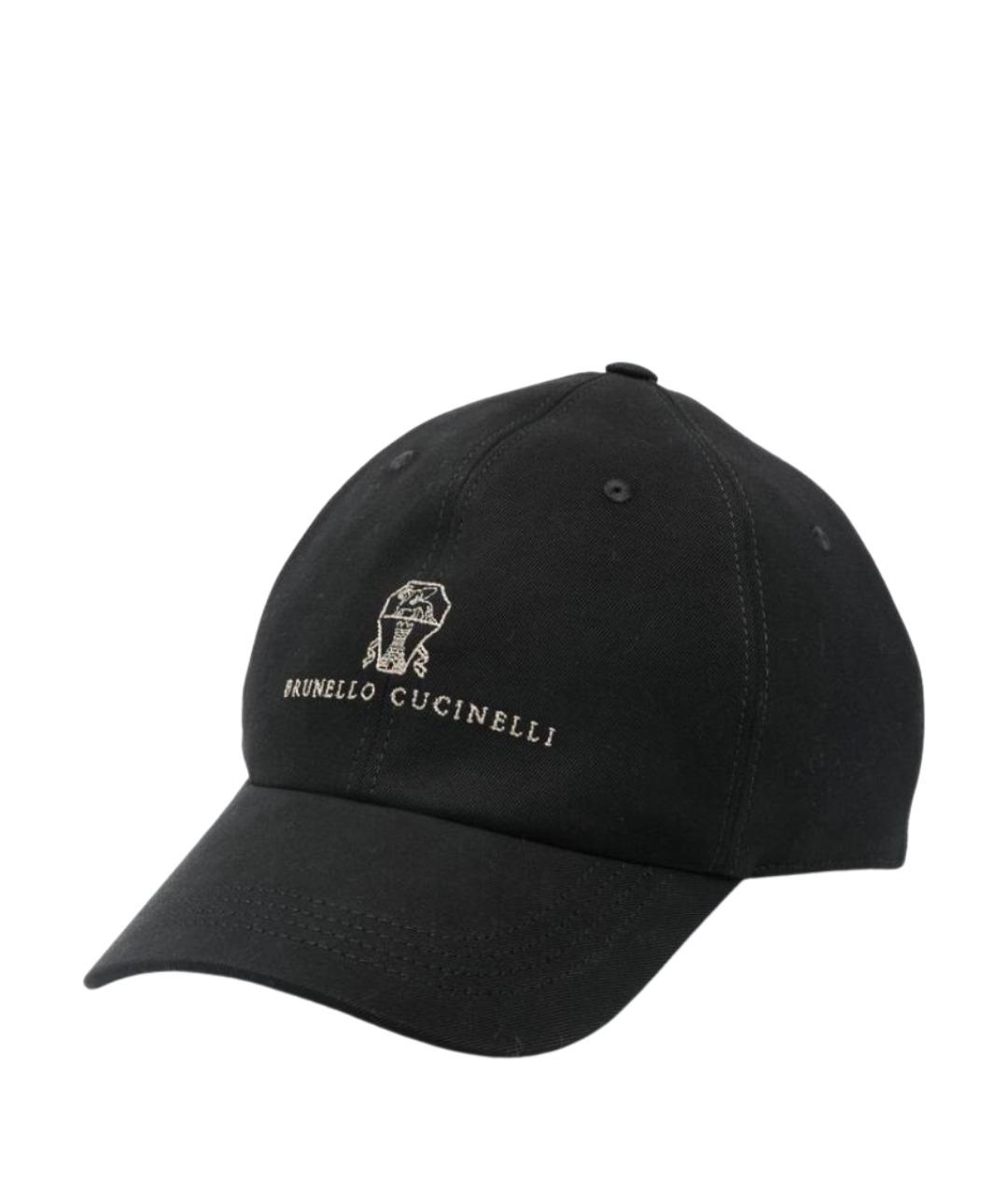 BRUNELLO CUCINELLI Черная хлопковая кепка/бейсболка, фото 1