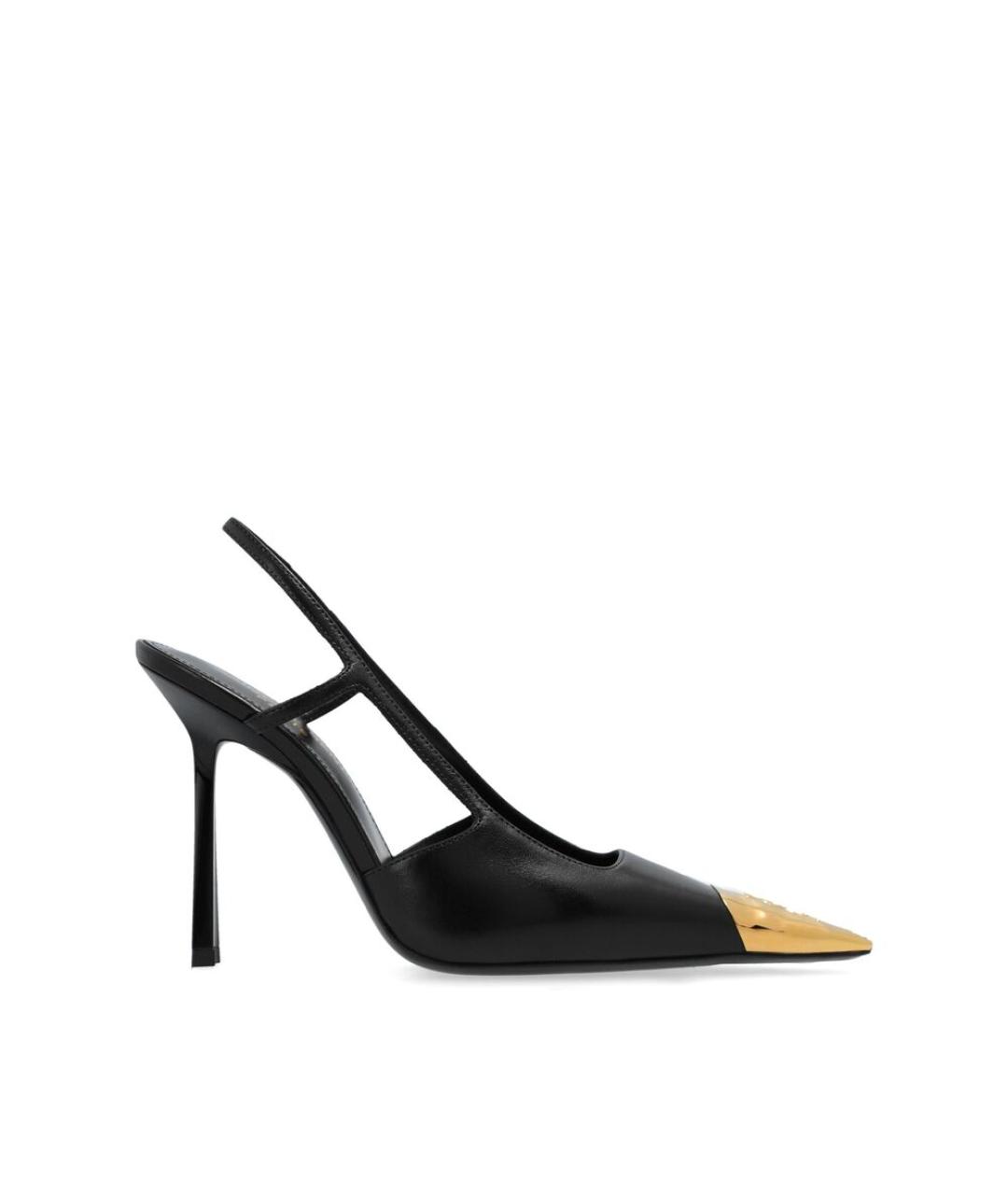 SAINT LAURENT Черные кожаные туфли, фото 1