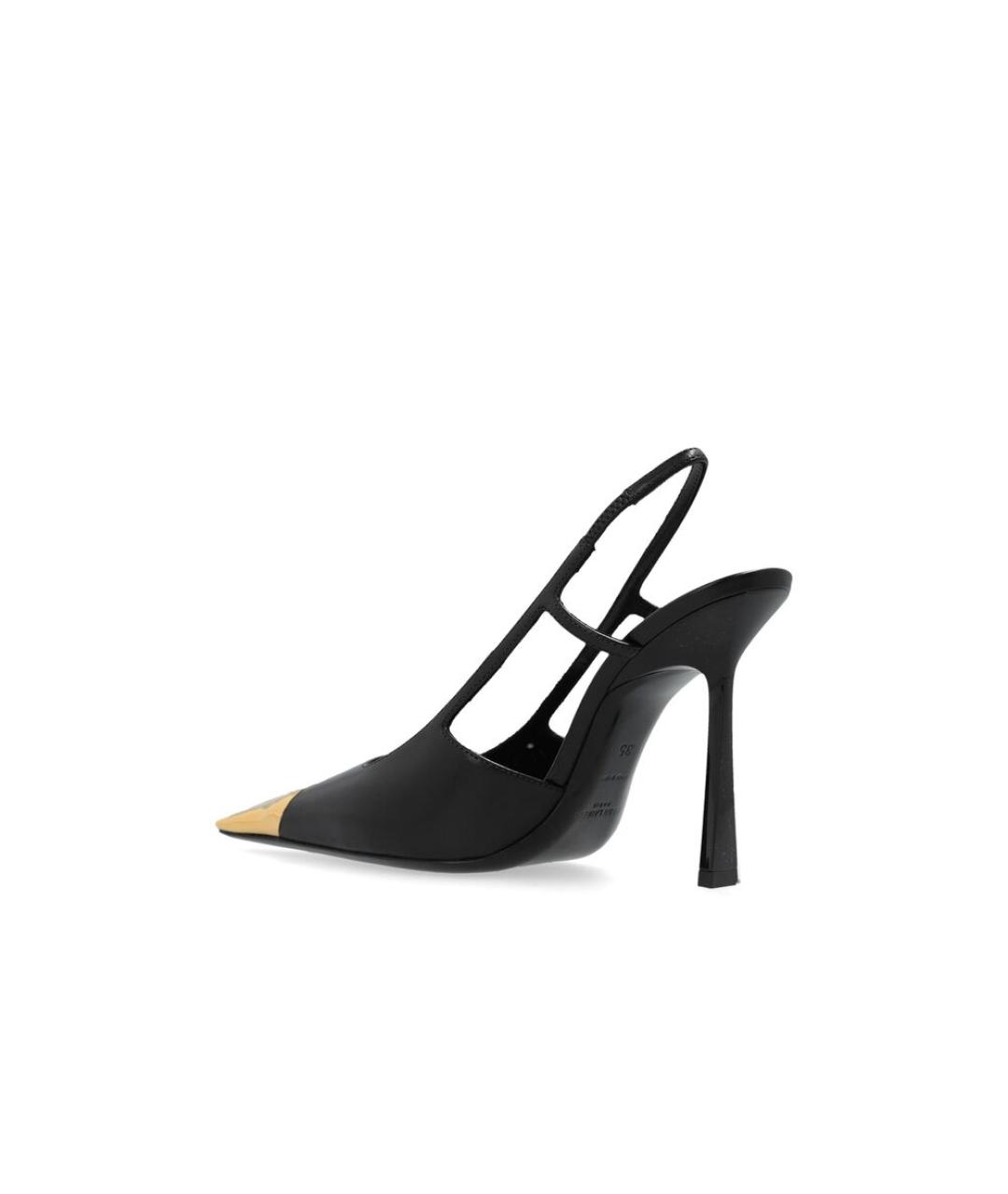 SAINT LAURENT Черные кожаные туфли, фото 3
