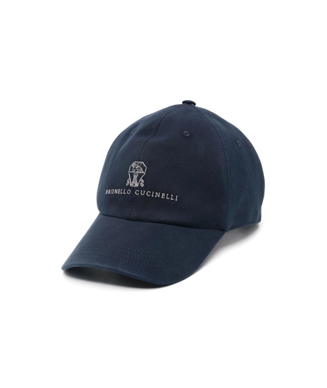 BRUNELLO CUCINELLI Синяя хлопковая кепка/бейсболка, фото 3