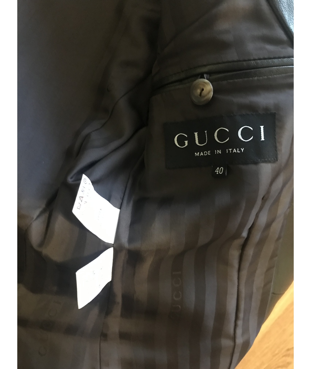 GUCCI Коричневый кожаный жакет/пиджак, фото 3