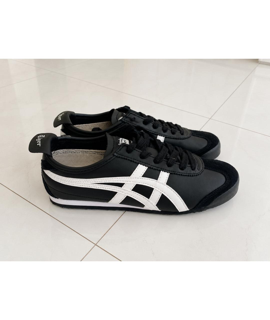 ONITSUKA TIGER Черные кожаные кеды, фото 5