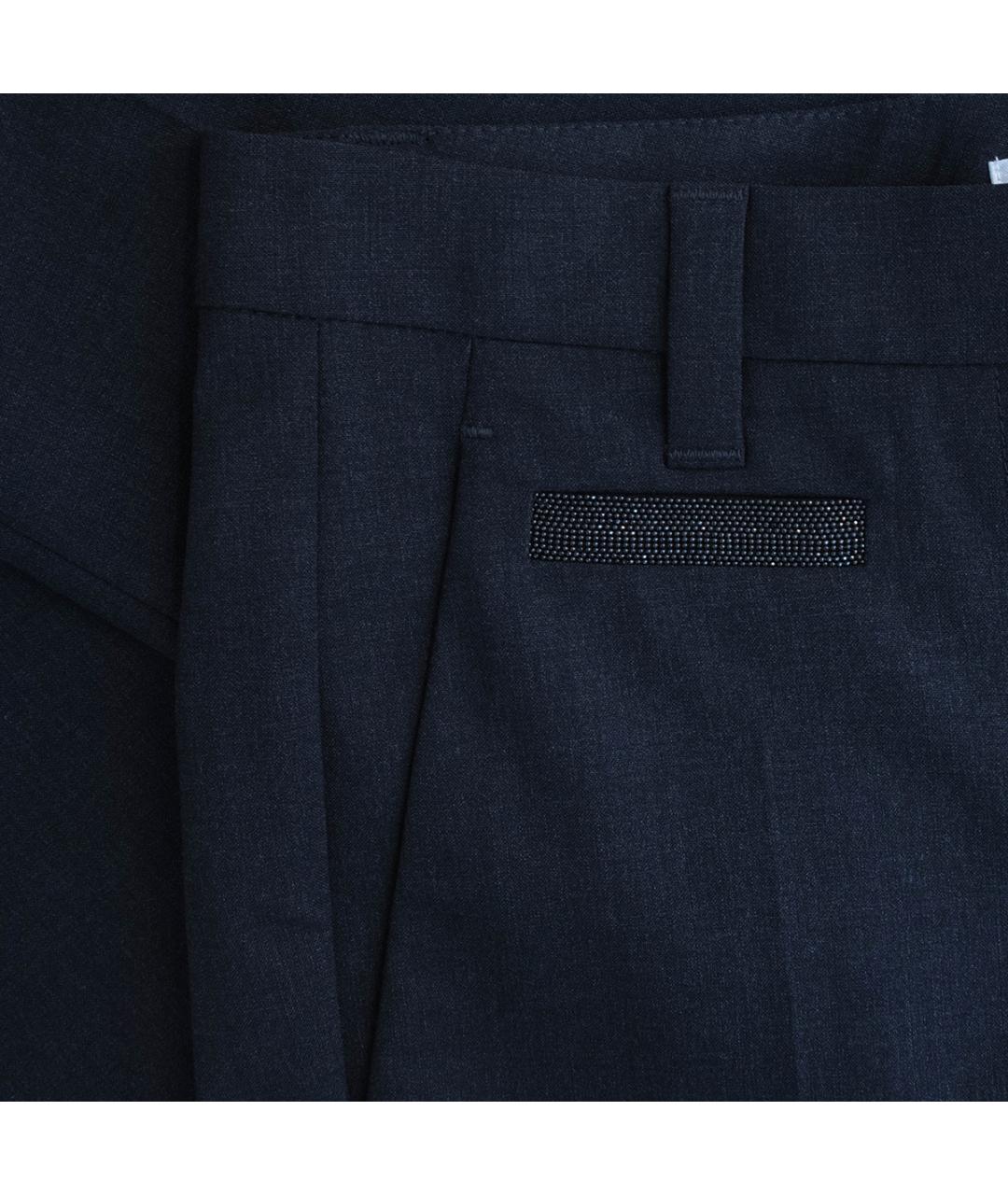 BRUNELLO CUCINELLI Серые шерстяные брюки узкие, фото 5