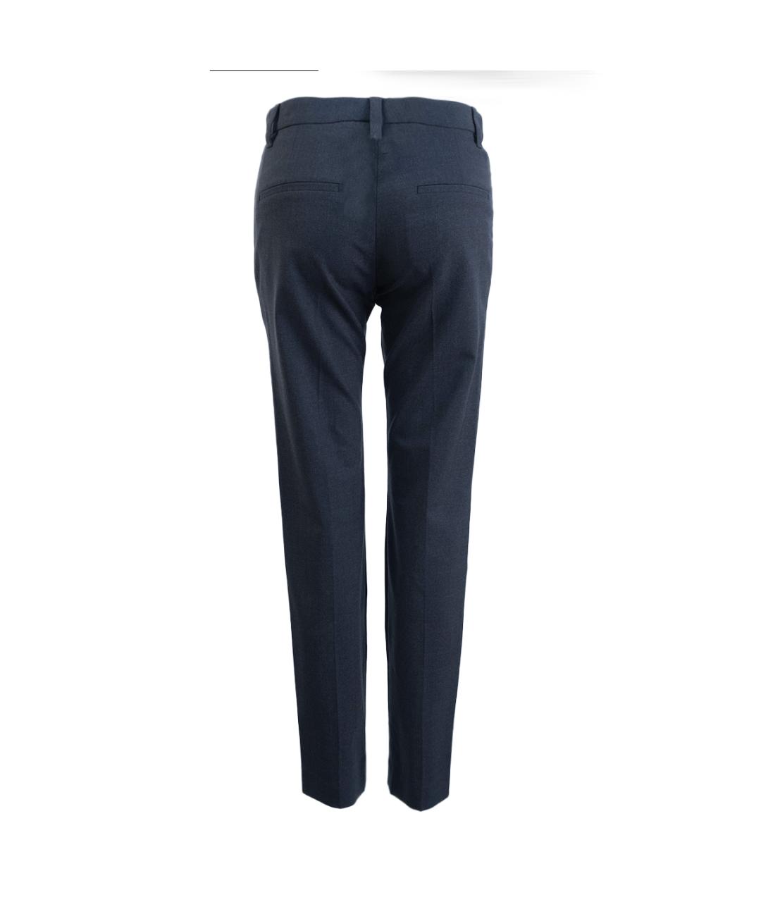 BRUNELLO CUCINELLI Серые шерстяные брюки узкие, фото 2