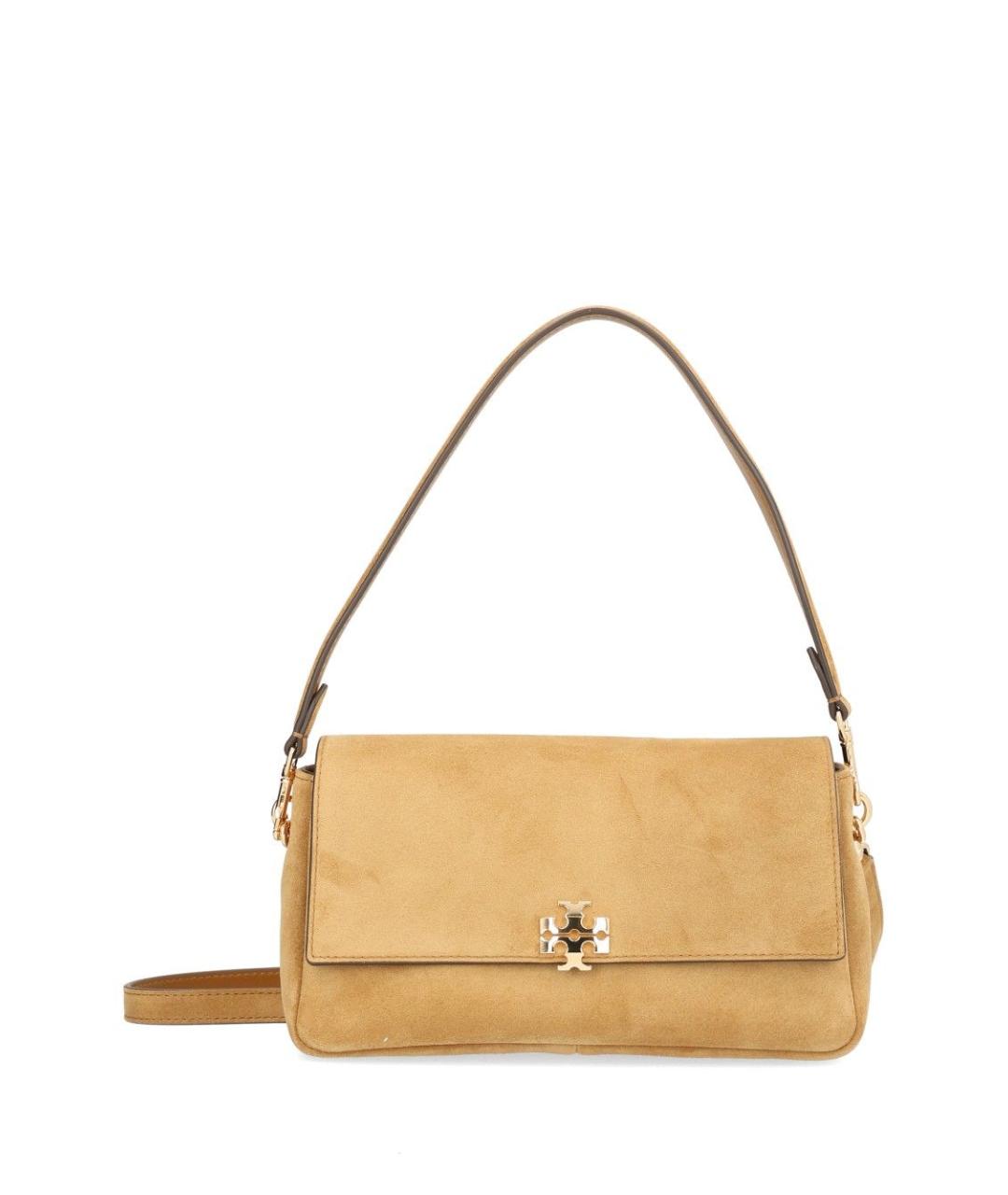 TORY BURCH Бежевая кожаная сумка через плечо, фото 1