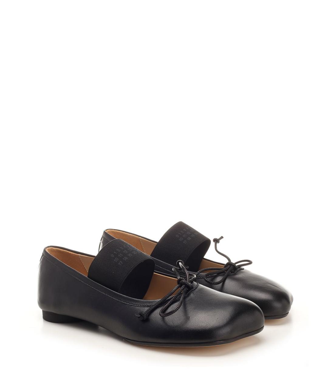 MM6 MAISON MARGIELA Черные кожаные балетки, фото 2