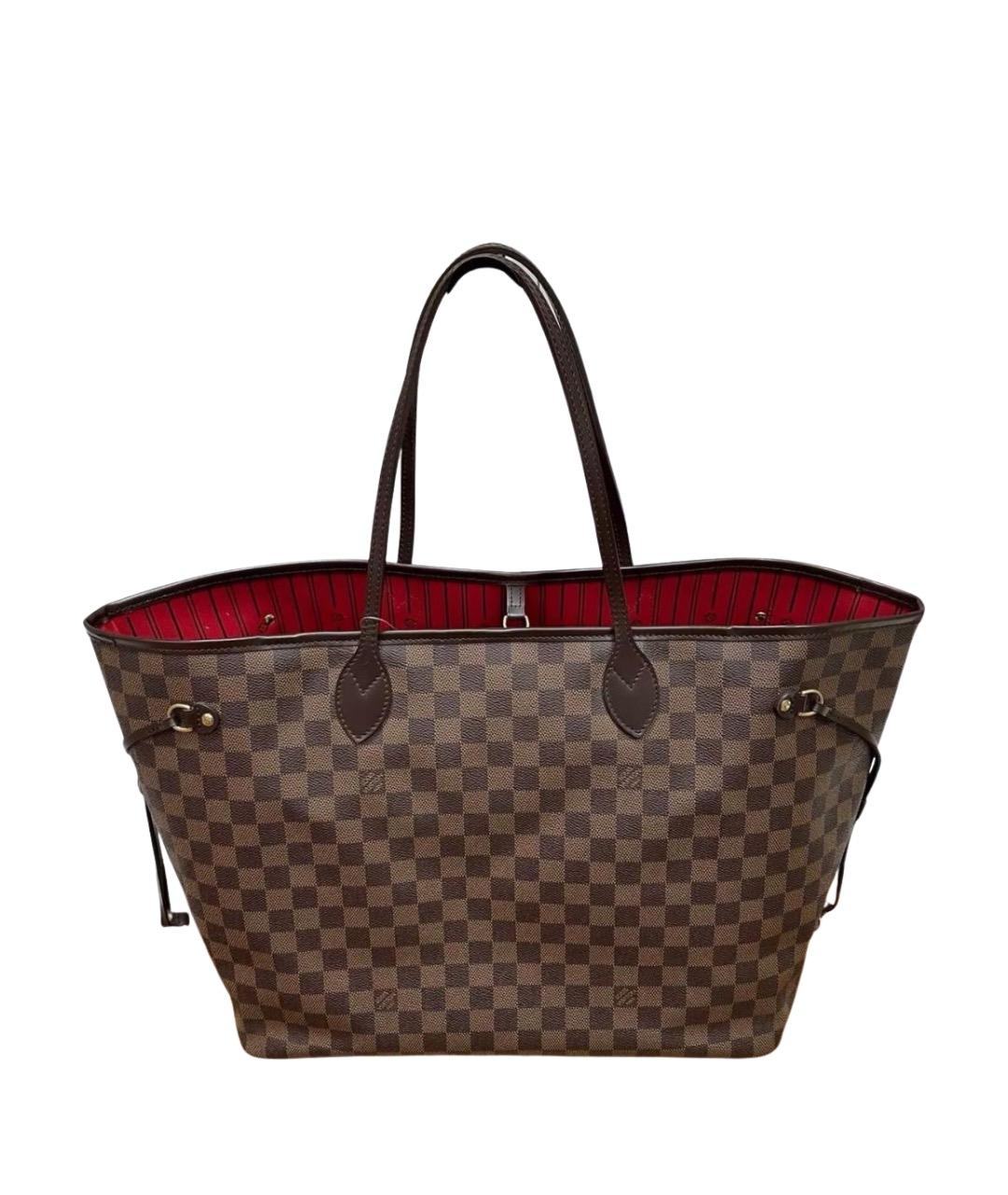 LOUIS VUITTON Коричневая канва сумка тоут, фото 1