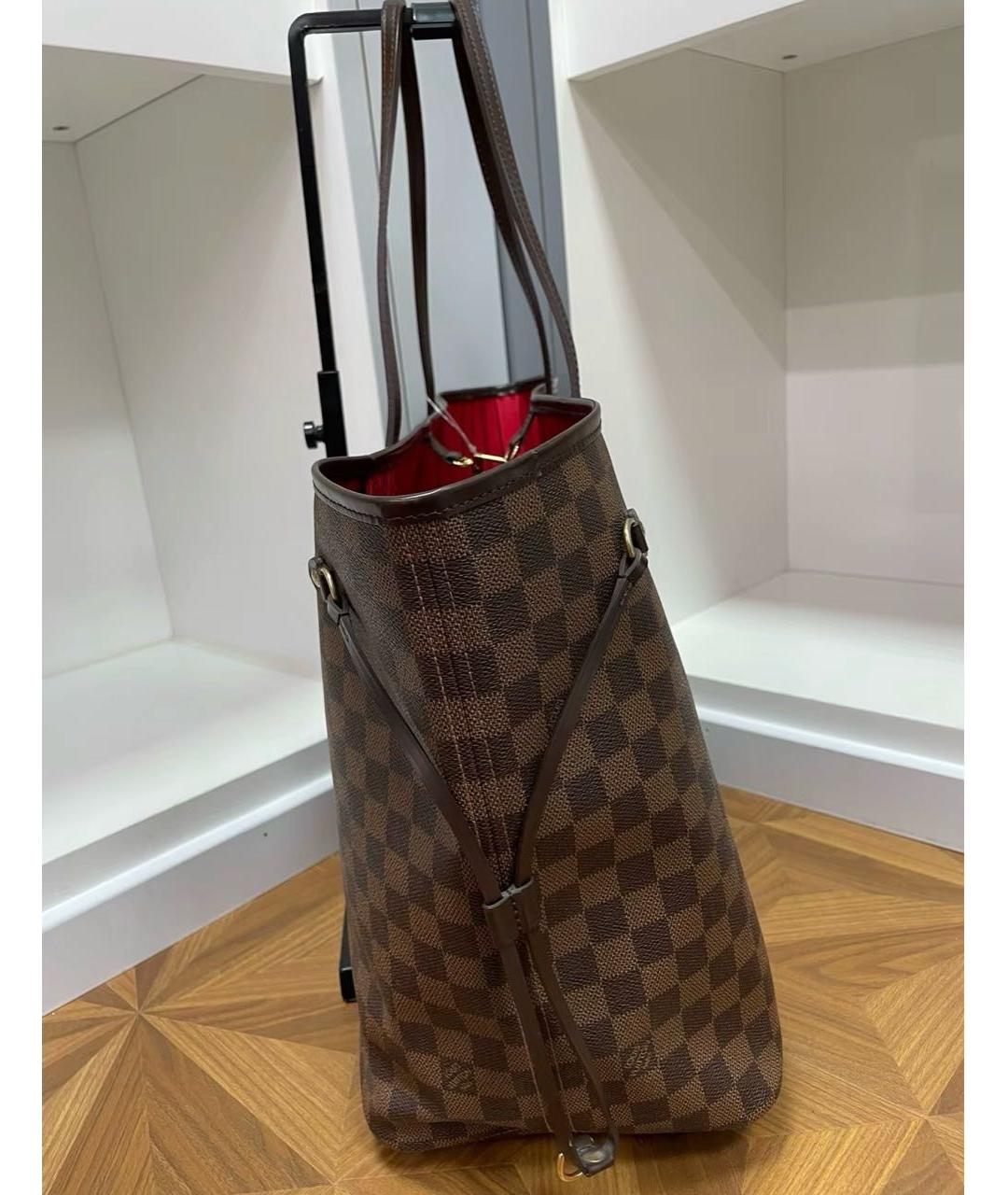 LOUIS VUITTON Коричневая канва сумка тоут, фото 4