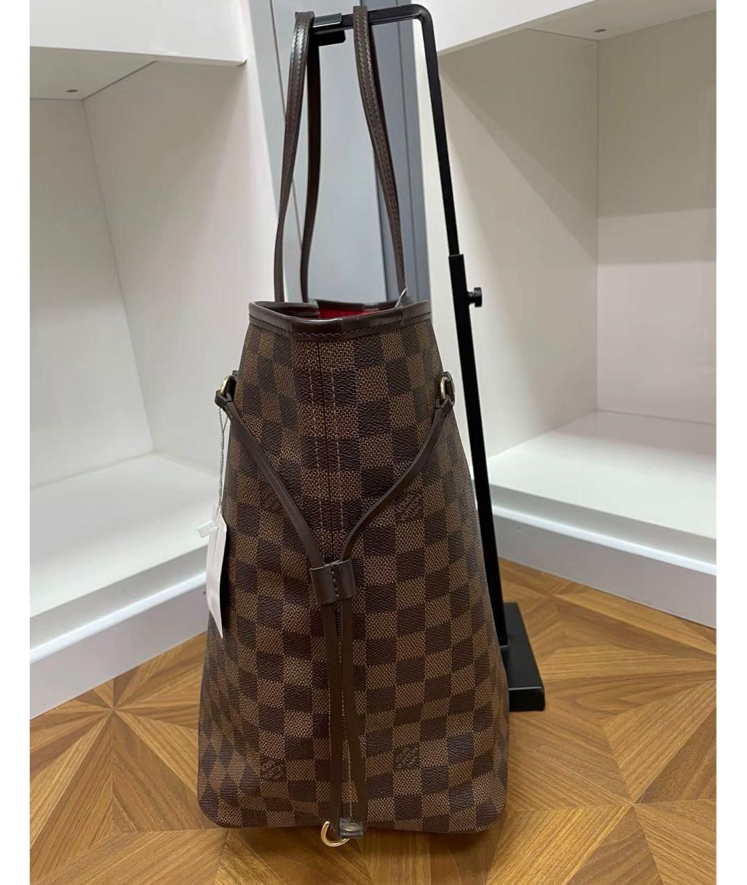 LOUIS VUITTON Коричневая канва сумка тоут, фото 5