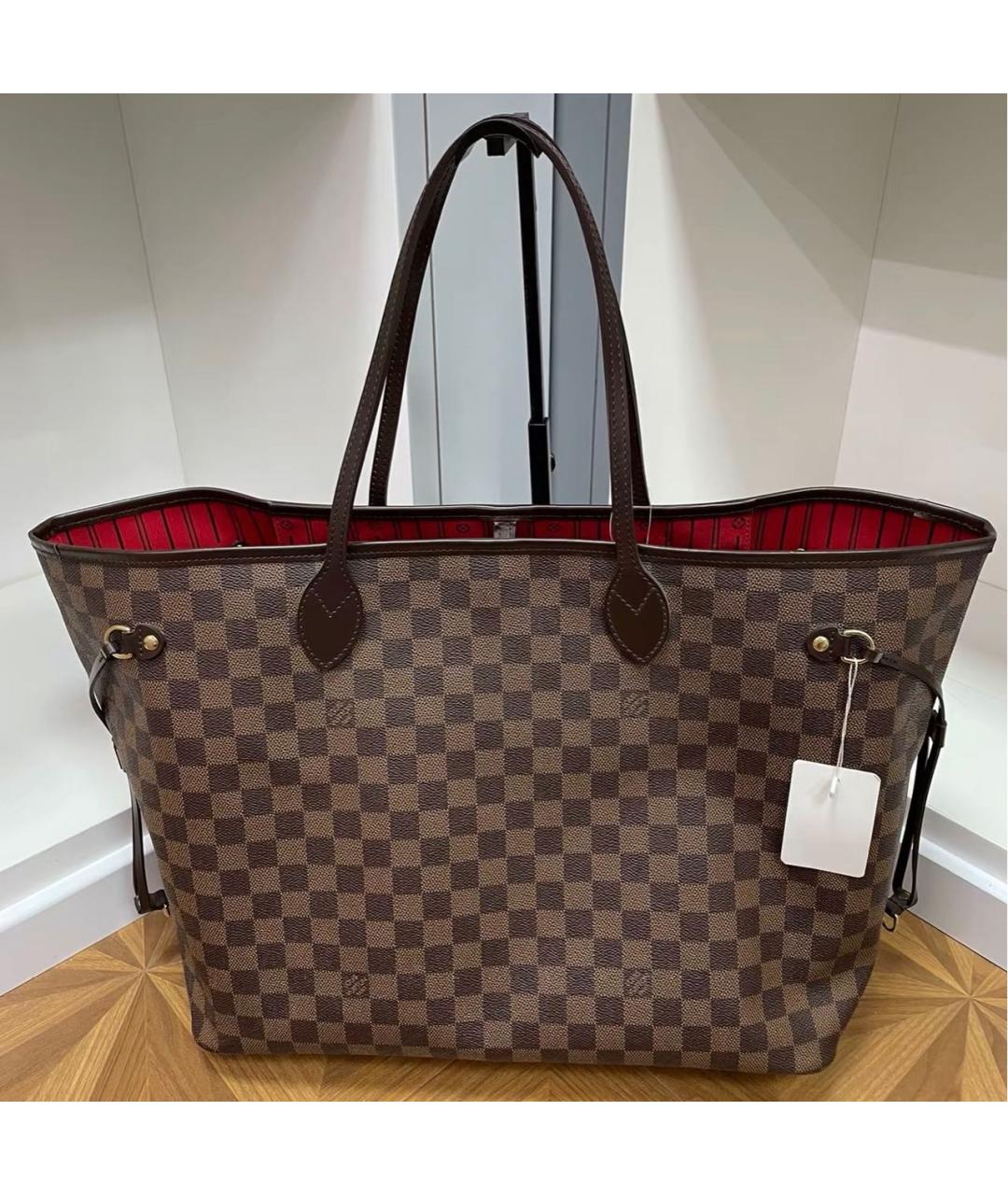 LOUIS VUITTON Коричневая канва сумка тоут, фото 2