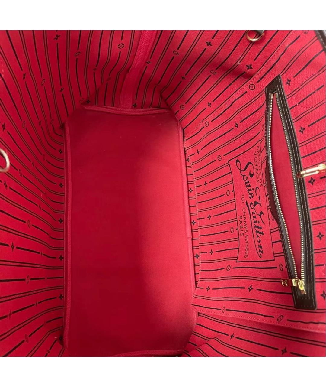 LOUIS VUITTON Коричневая канва сумка тоут, фото 6