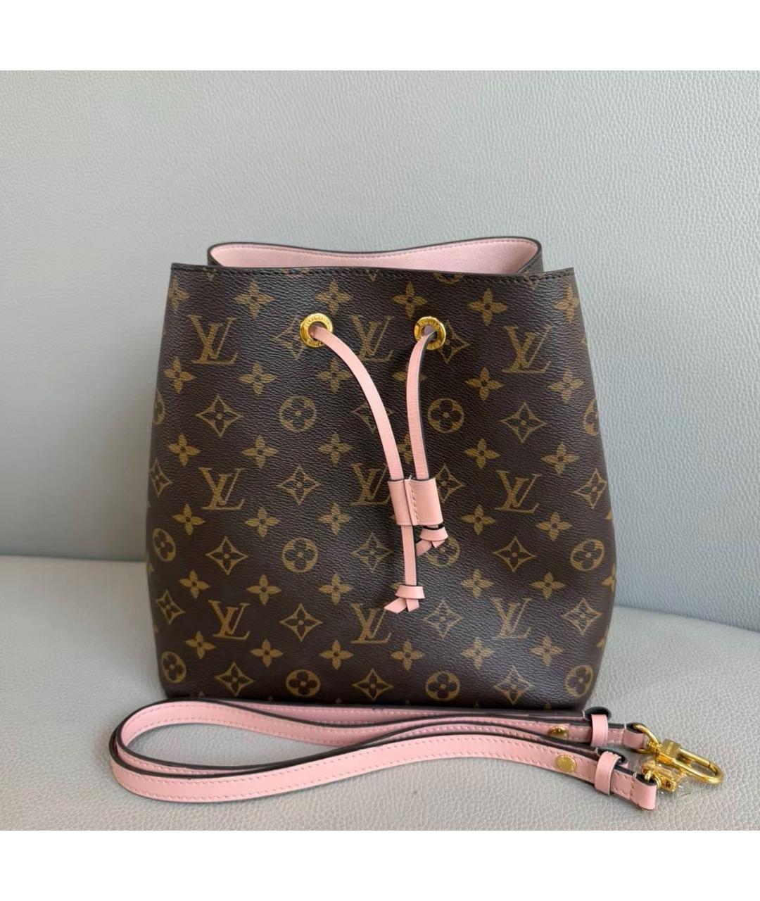 LOUIS VUITTON Коричневая канва сумка тоут, фото 9