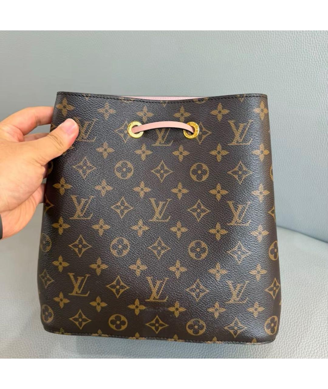 LOUIS VUITTON Коричневая канва сумка тоут, фото 3