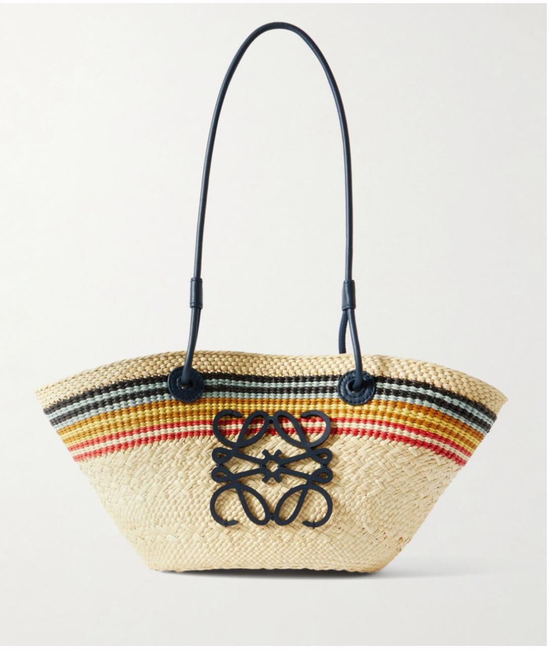 LOEWE Бежевая пляжная сумка, фото 6