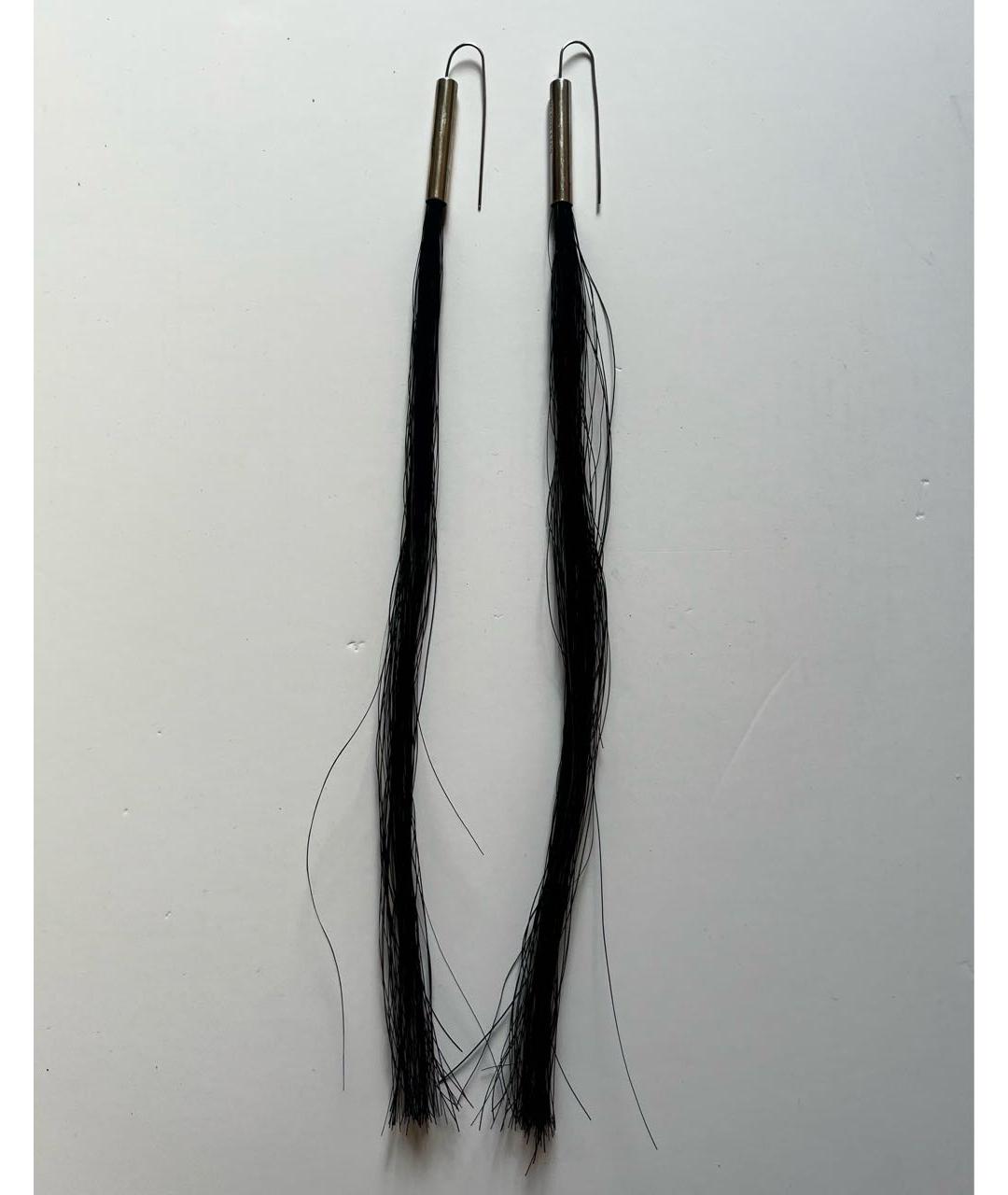 HELMUT LANG Серые серебряные серьги, фото 6