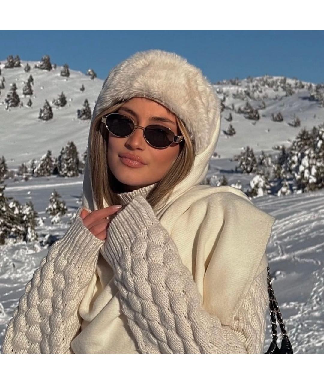 CELINE Золотые металлические солнцезащитные очки, фото 4