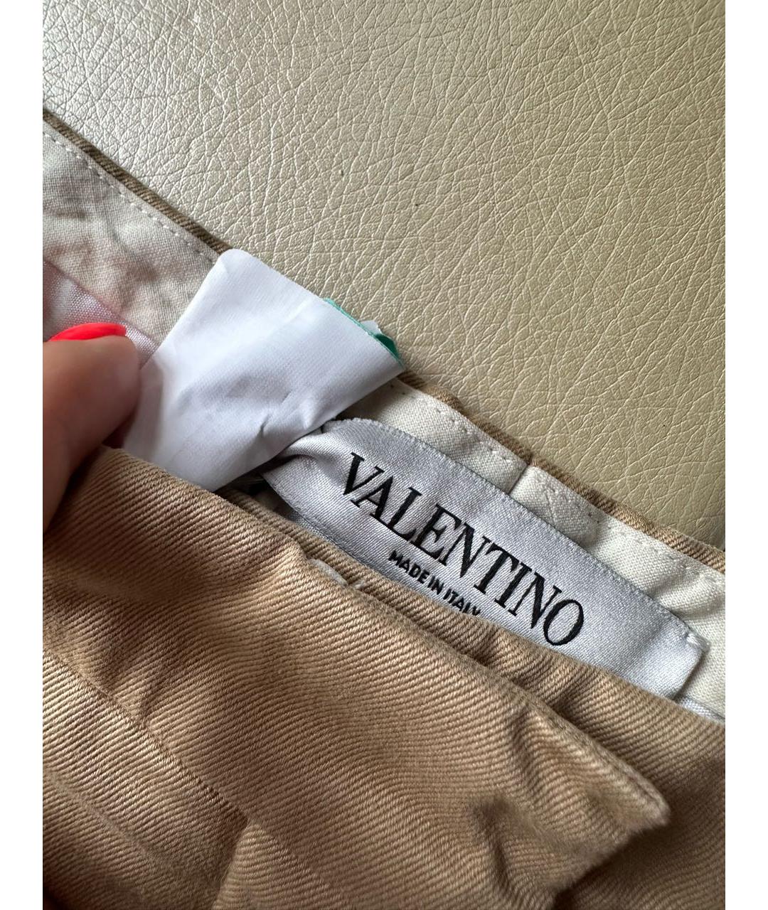 VALENTINO Бежевые хлопковые шорты, фото 4