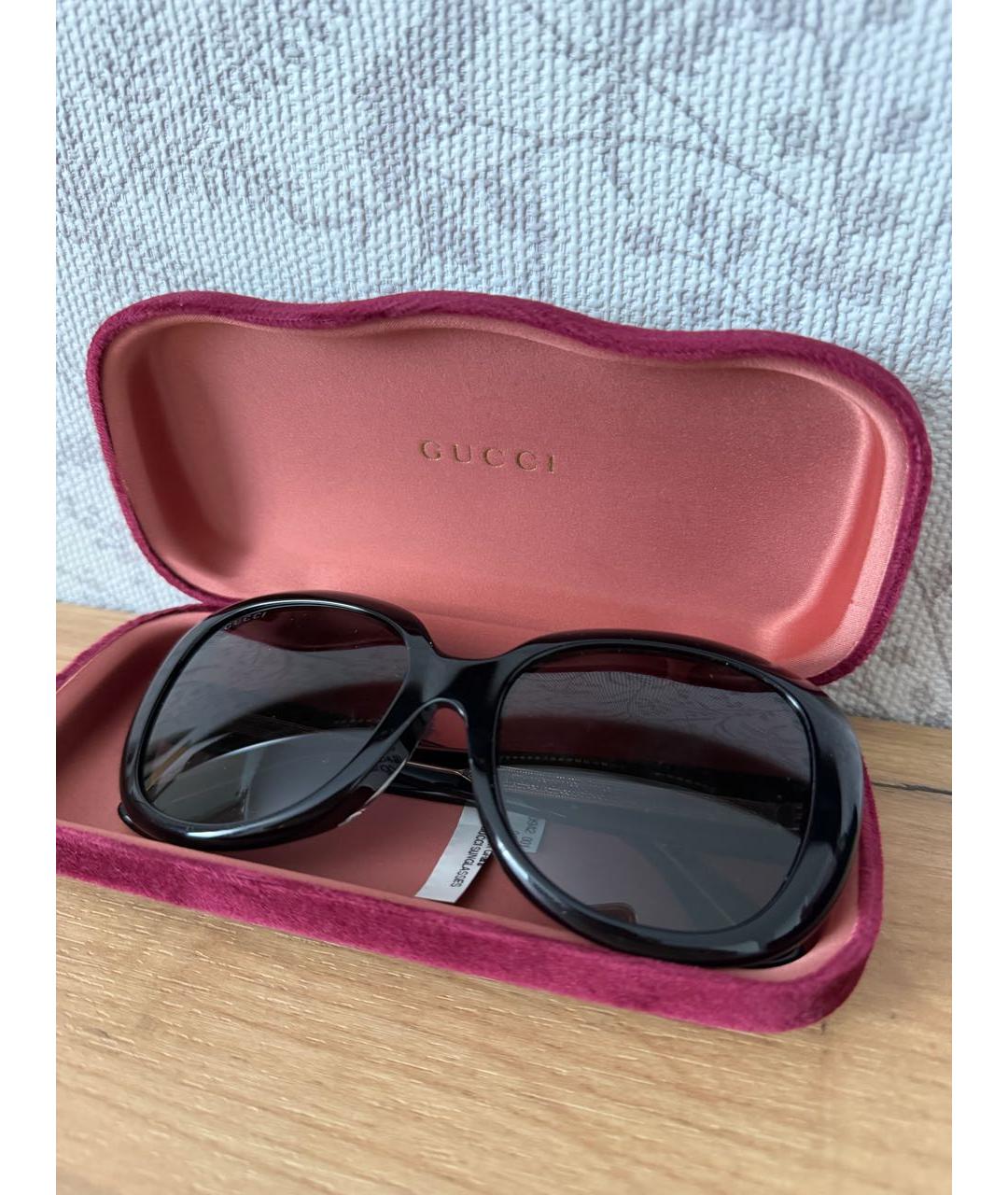 GUCCI Черные пластиковые солнцезащитные очки, фото 3