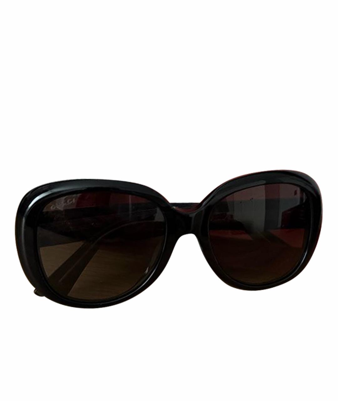 GUCCI Черные пластиковые солнцезащитные очки, фото 1