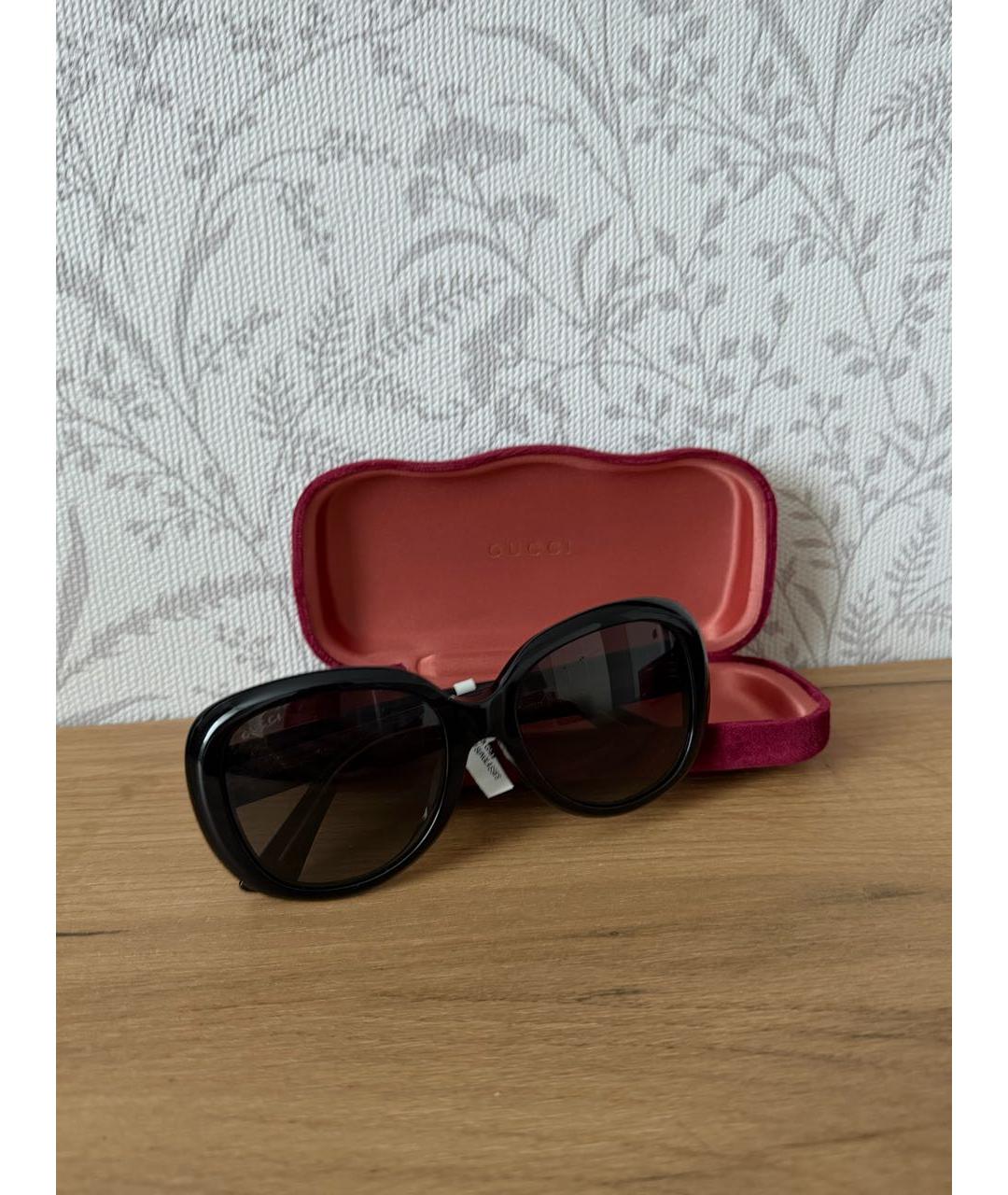 GUCCI Черные пластиковые солнцезащитные очки, фото 4