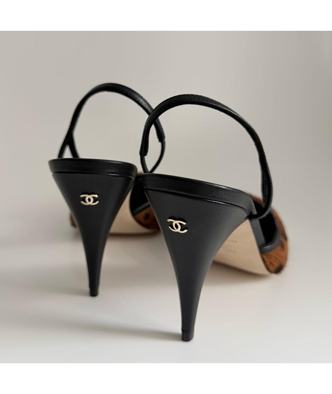 CHANEL Коричневые кожаные туфли, фото 5