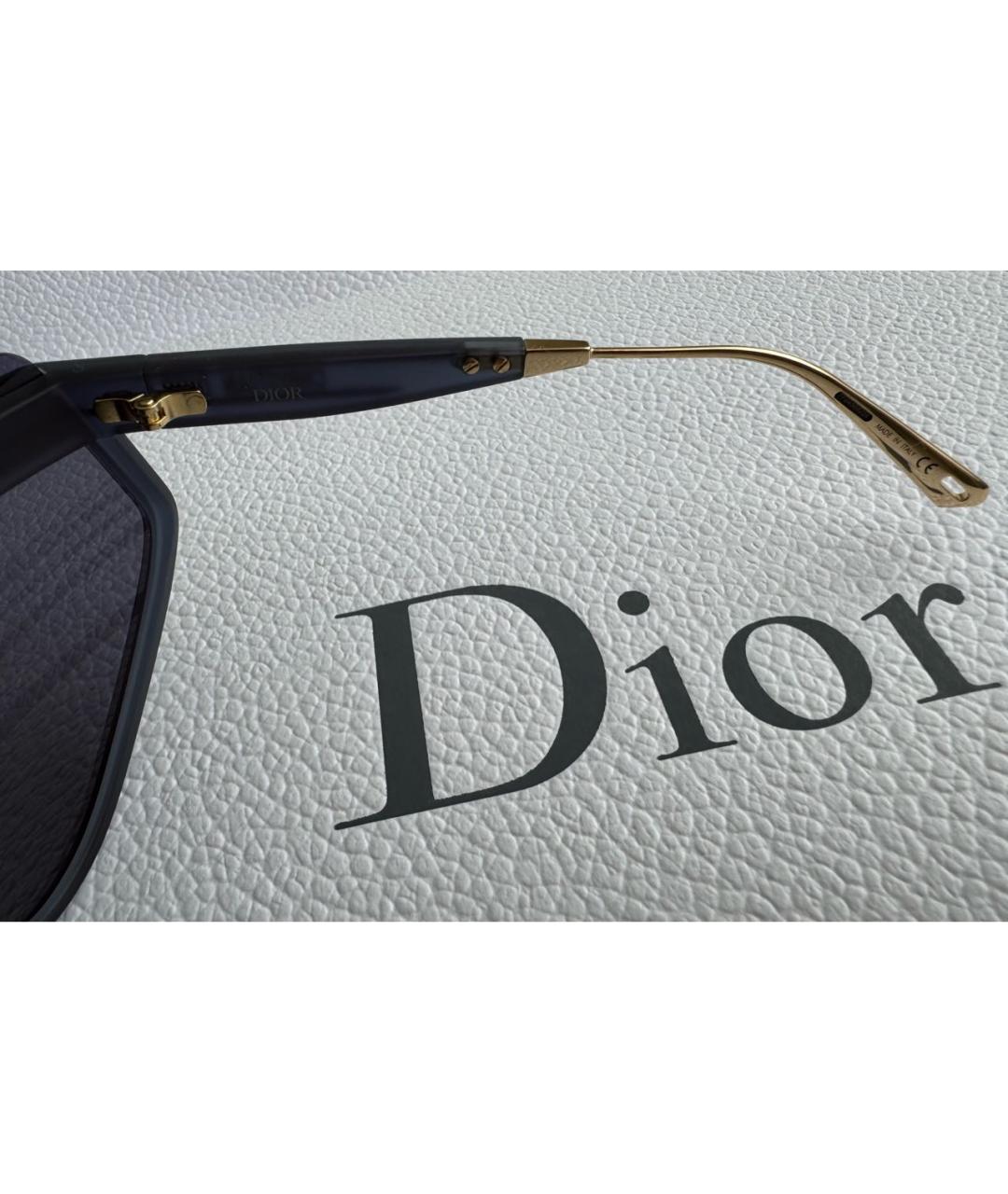 CHRISTIAN DIOR Темно-синие пластиковые солнцезащитные очки, фото 3