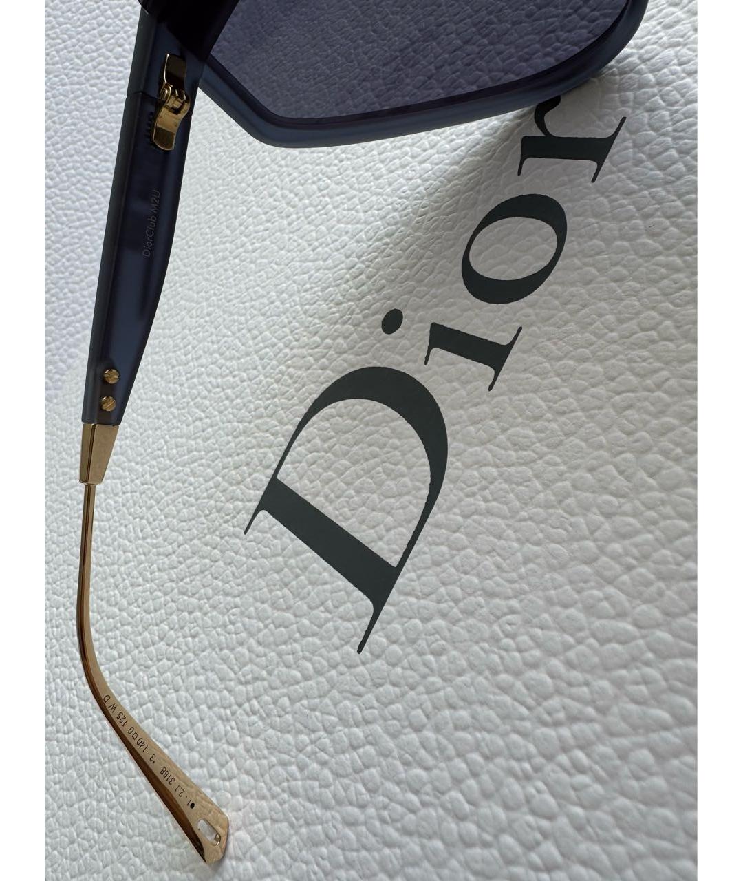 CHRISTIAN DIOR Темно-синие пластиковые солнцезащитные очки, фото 4