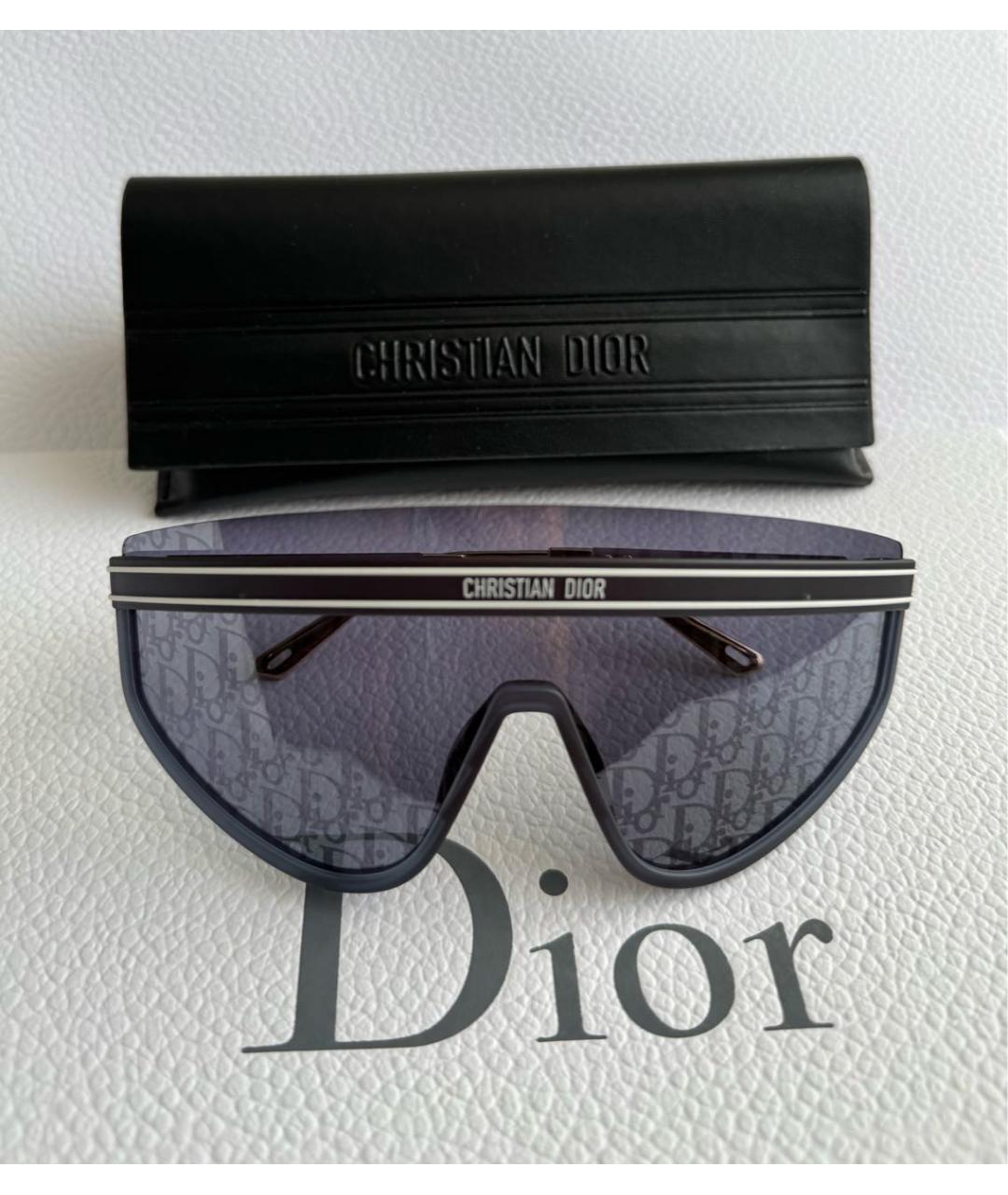 CHRISTIAN DIOR Темно-синие пластиковые солнцезащитные очки, фото 2