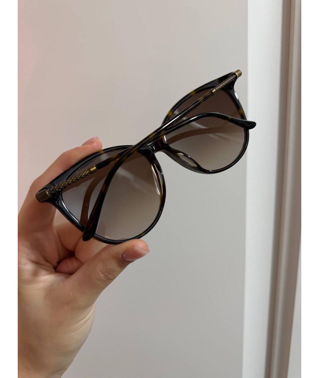BOTTEGA VENETA Коричневые пластиковые солнцезащитные очки, фото 4