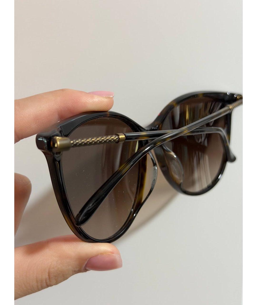 BOTTEGA VENETA Коричневые пластиковые солнцезащитные очки, фото 3