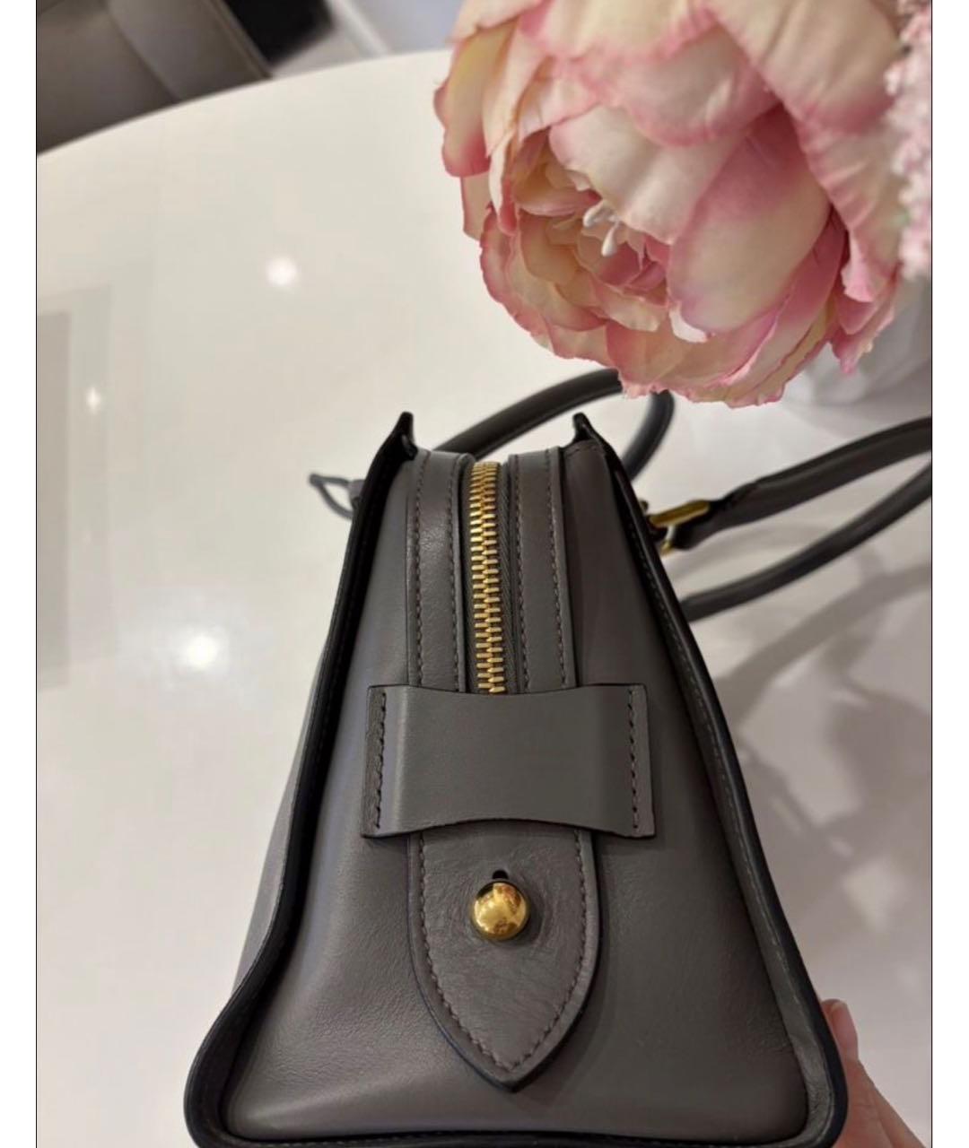 PRADA Серая кожаная сумка тоут, фото 2