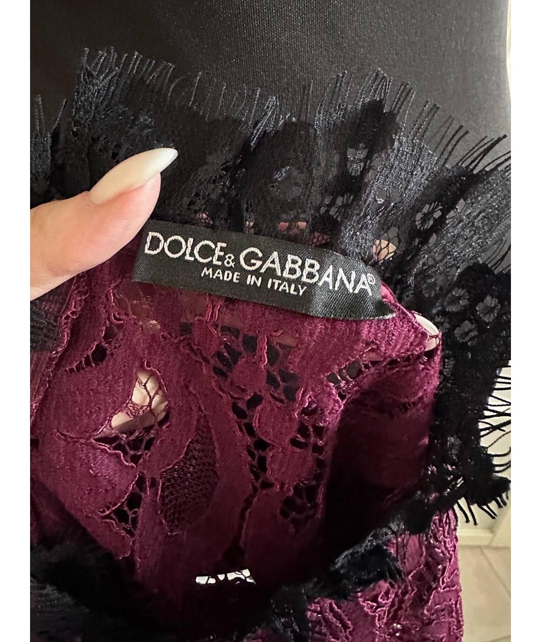 DOLCE&GABBANA Фиолетовое хлопковое платье, фото 6