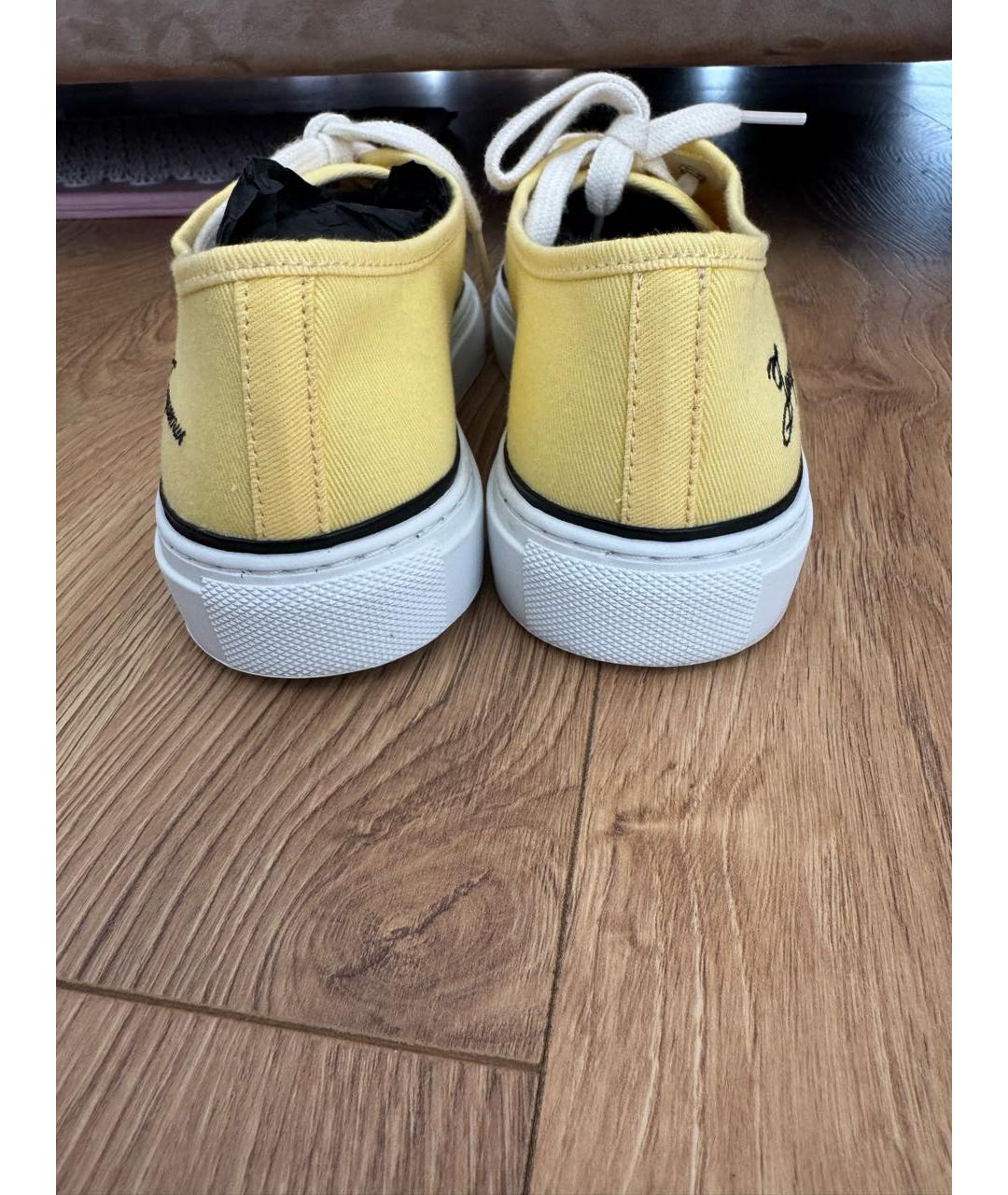 JACQUEMUS Желтые текстильные кеды, фото 3
