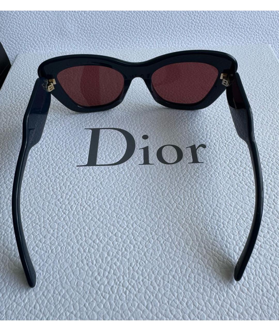 CHRISTIAN DIOR Черные пластиковые солнцезащитные очки, фото 5