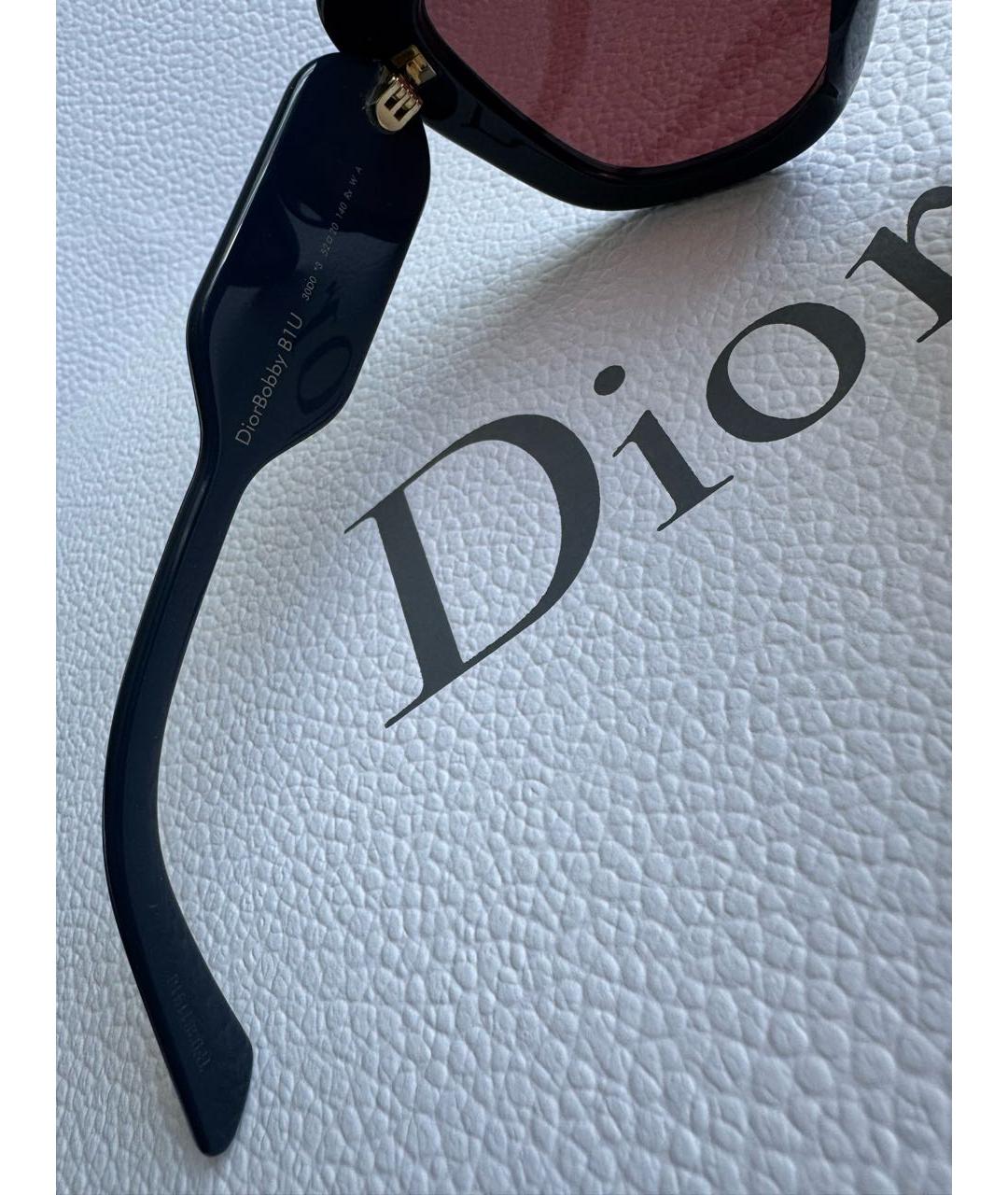 CHRISTIAN DIOR Черные пластиковые солнцезащитные очки, фото 3