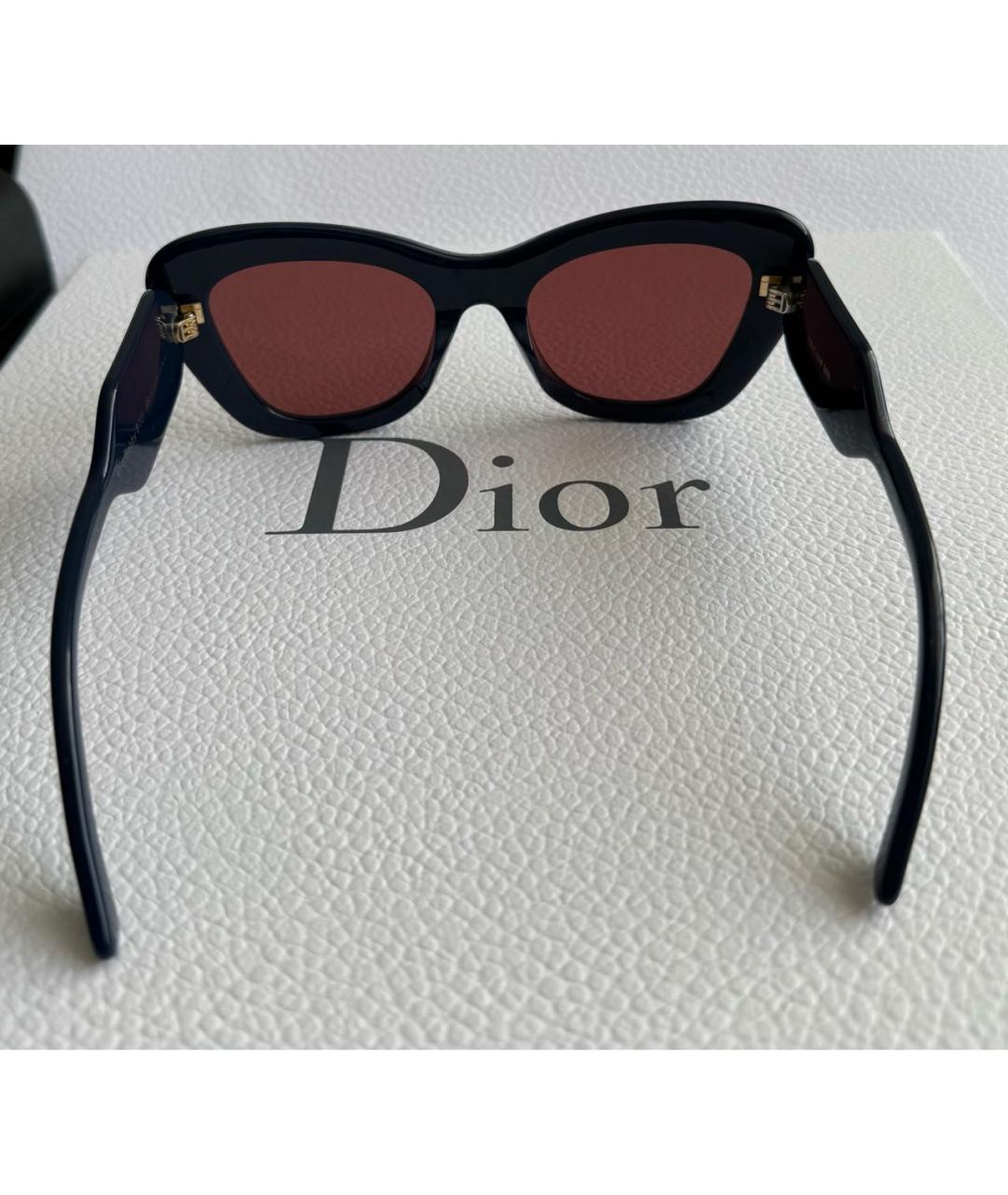 CHRISTIAN DIOR Черные пластиковые солнцезащитные очки, фото 2