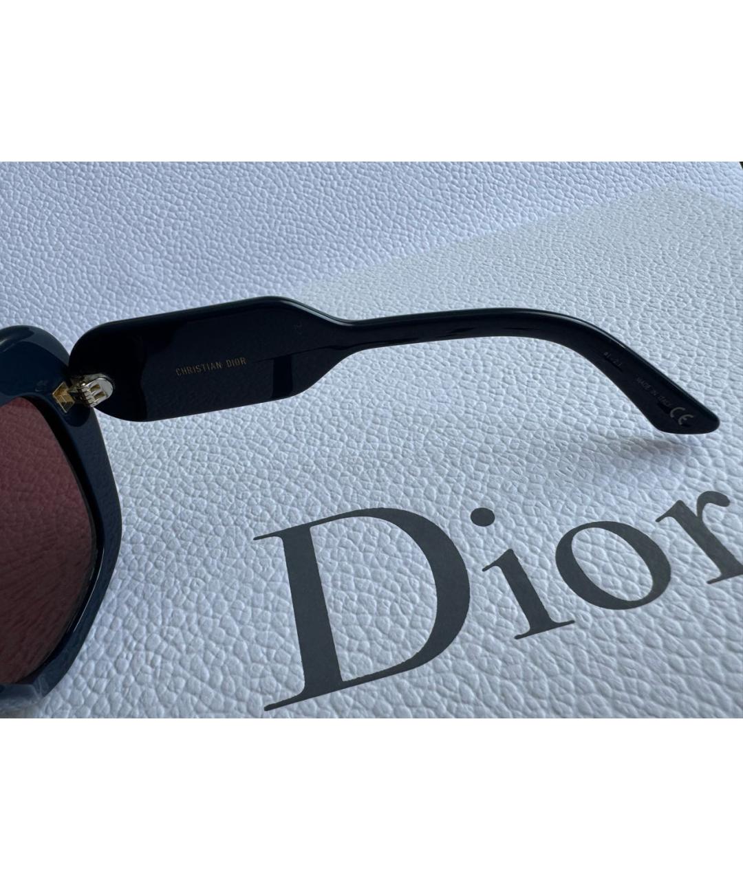 CHRISTIAN DIOR Черные пластиковые солнцезащитные очки, фото 4