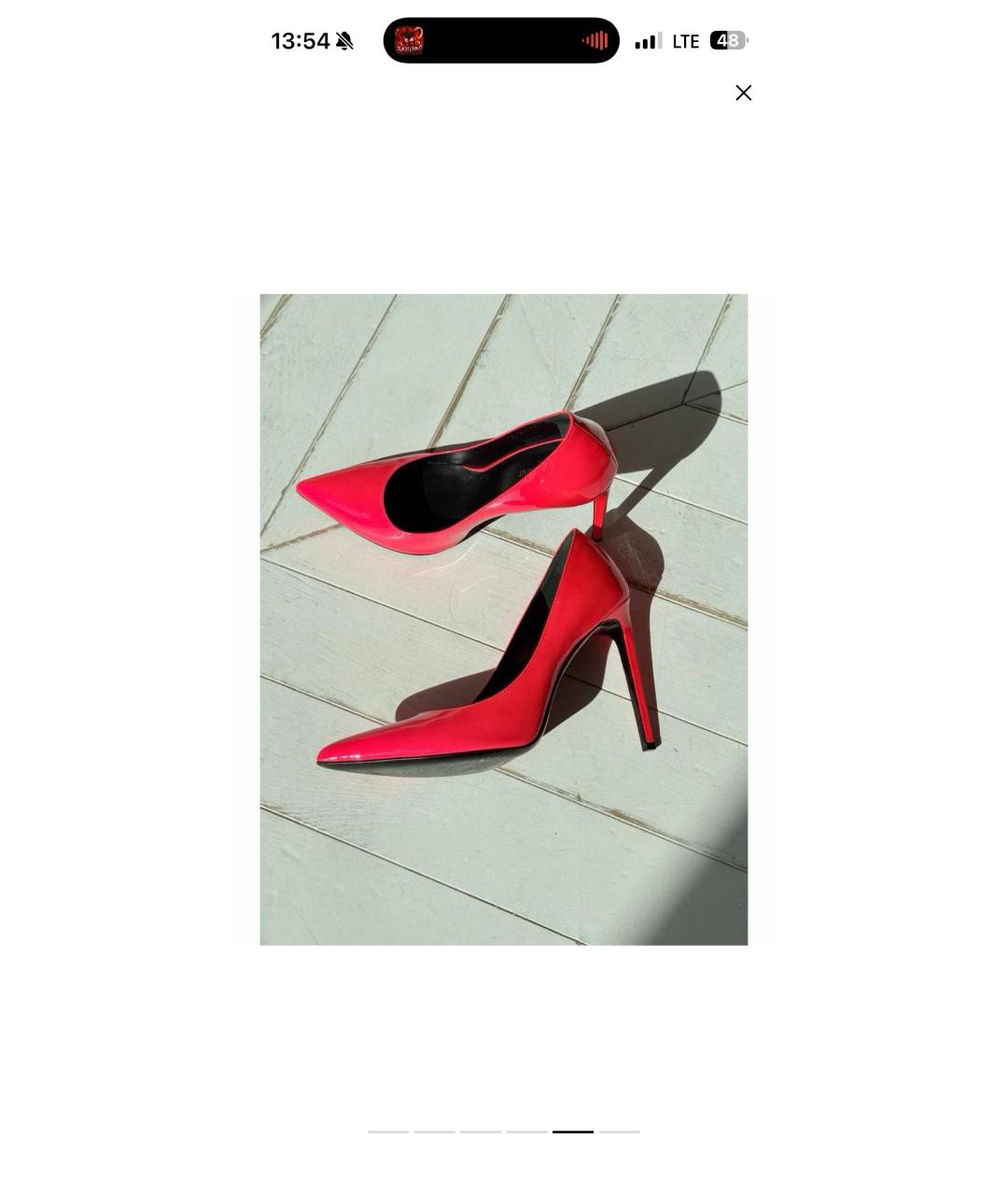 SAINT LAURENT Розовые туфли из лакированной кожи, фото 5