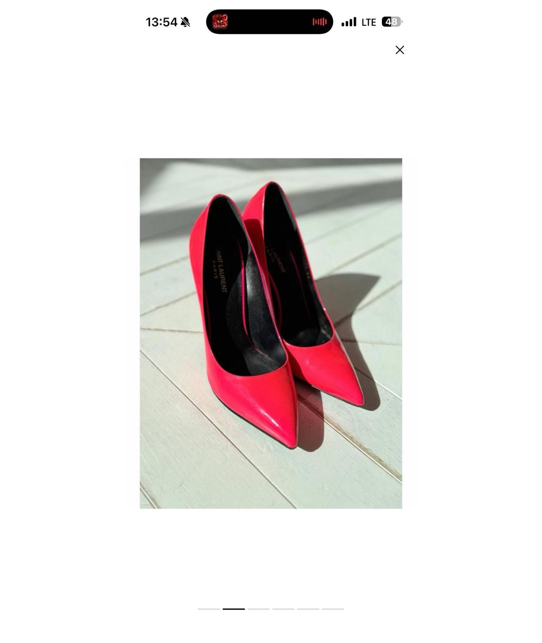 SAINT LAURENT Розовые туфли из лакированной кожи, фото 2