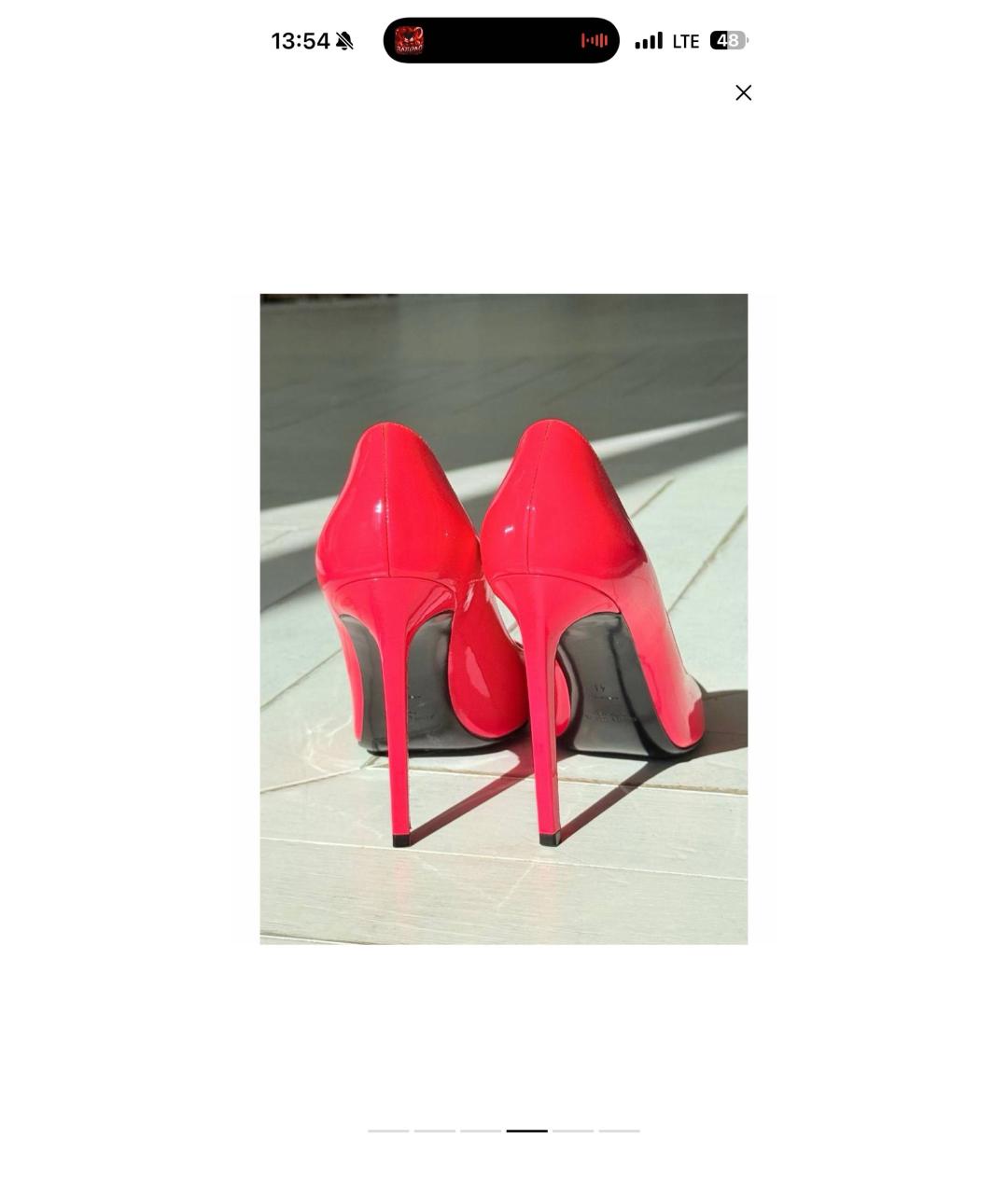 SAINT LAURENT Розовые туфли из лакированной кожи, фото 4