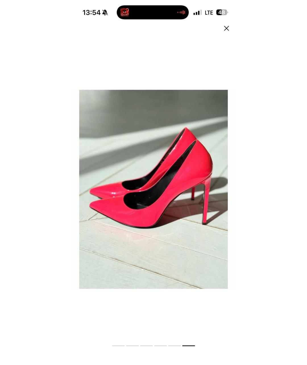SAINT LAURENT Розовые туфли из лакированной кожи, фото 6