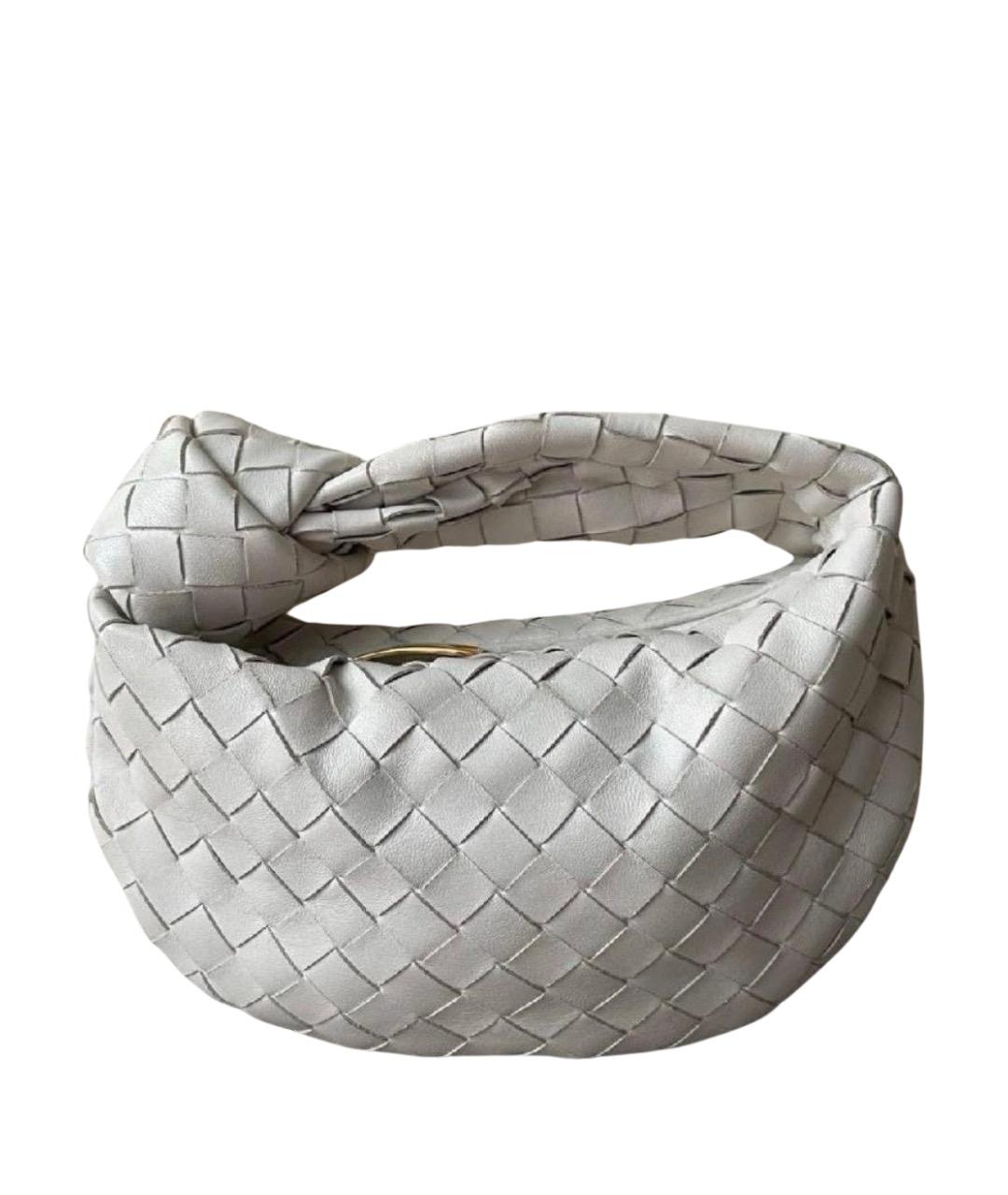 BOTTEGA VENETA Белая кожаная сумка с короткими ручками, фото 1