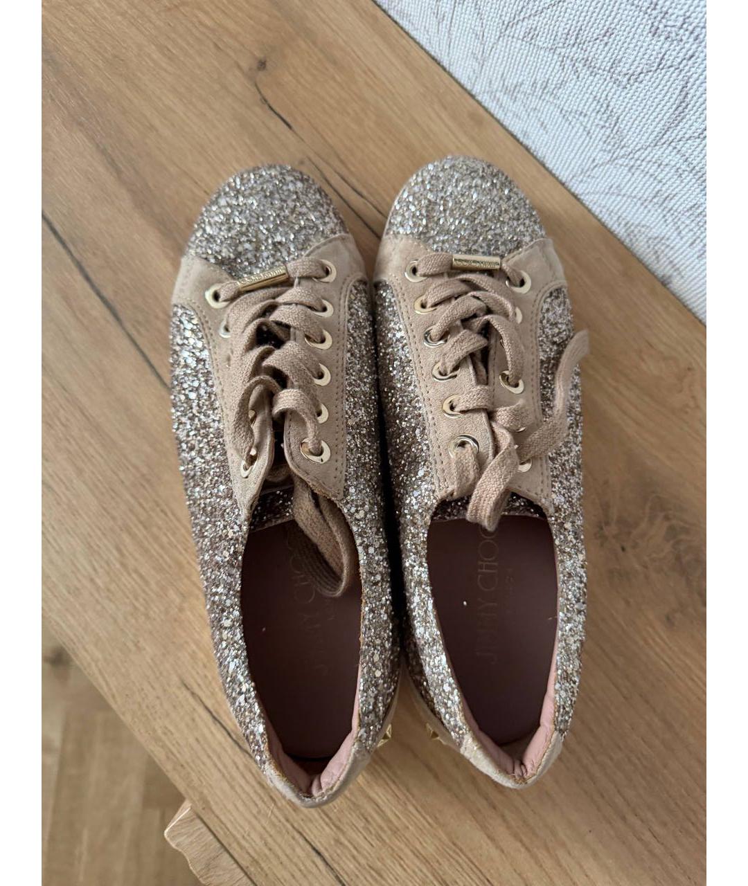 JIMMY CHOO Бежевые кроссовки, фото 3