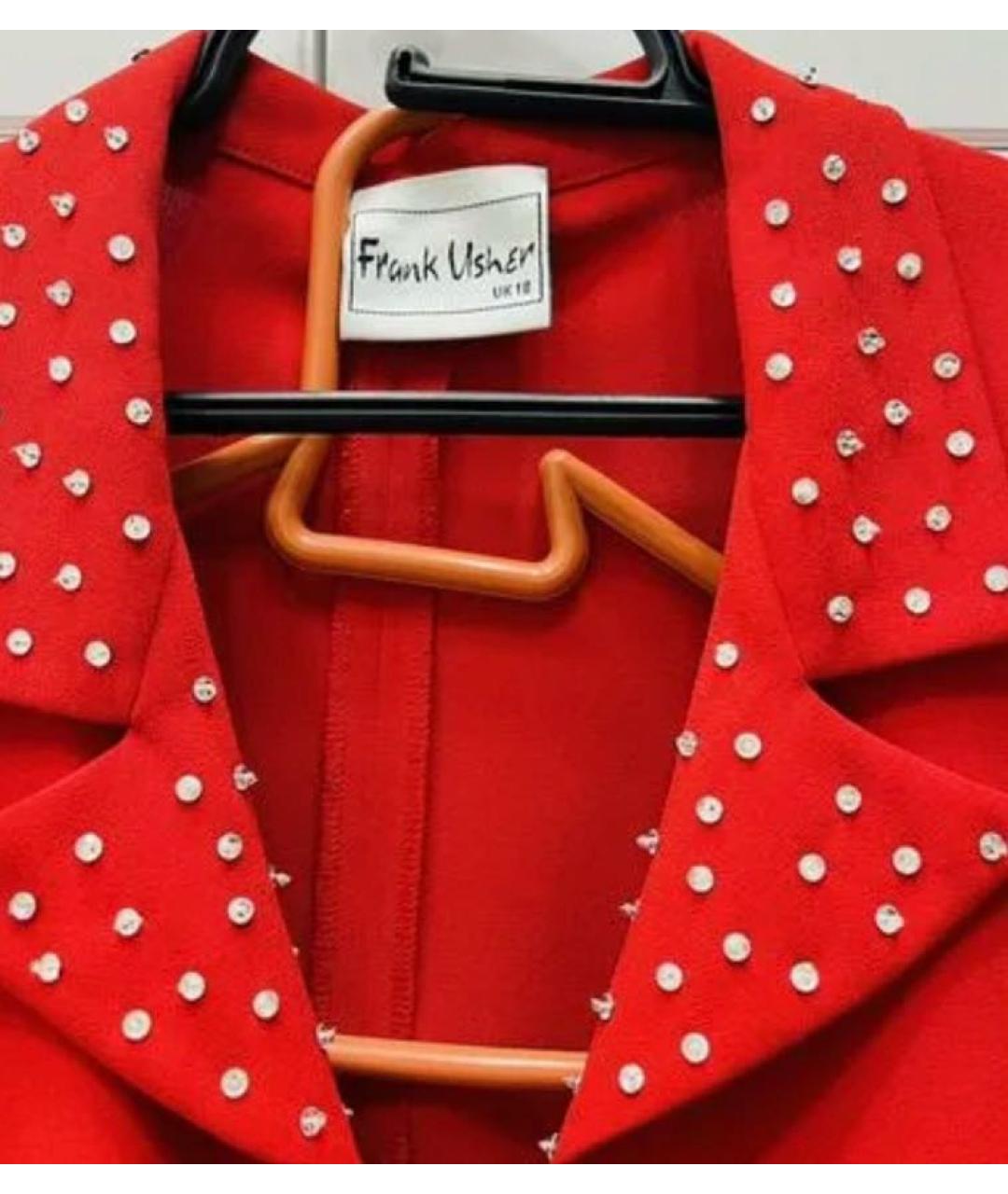 THE FRANKIE SHOP Красное креповое платье, фото 4